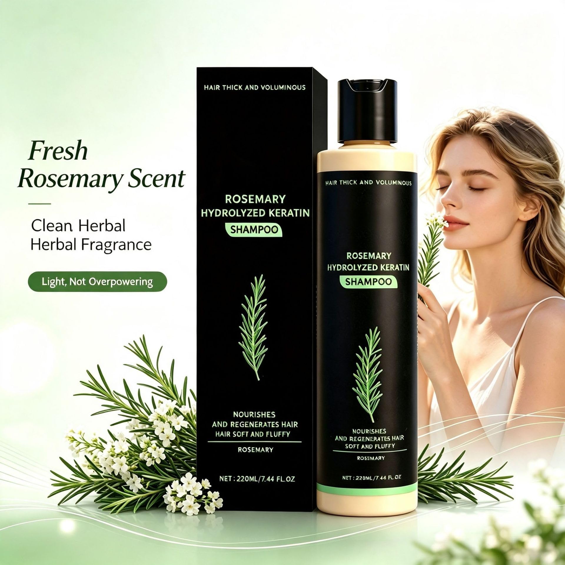 Shampoing Romarin & Kératine - Répousse & Volume - 220ml