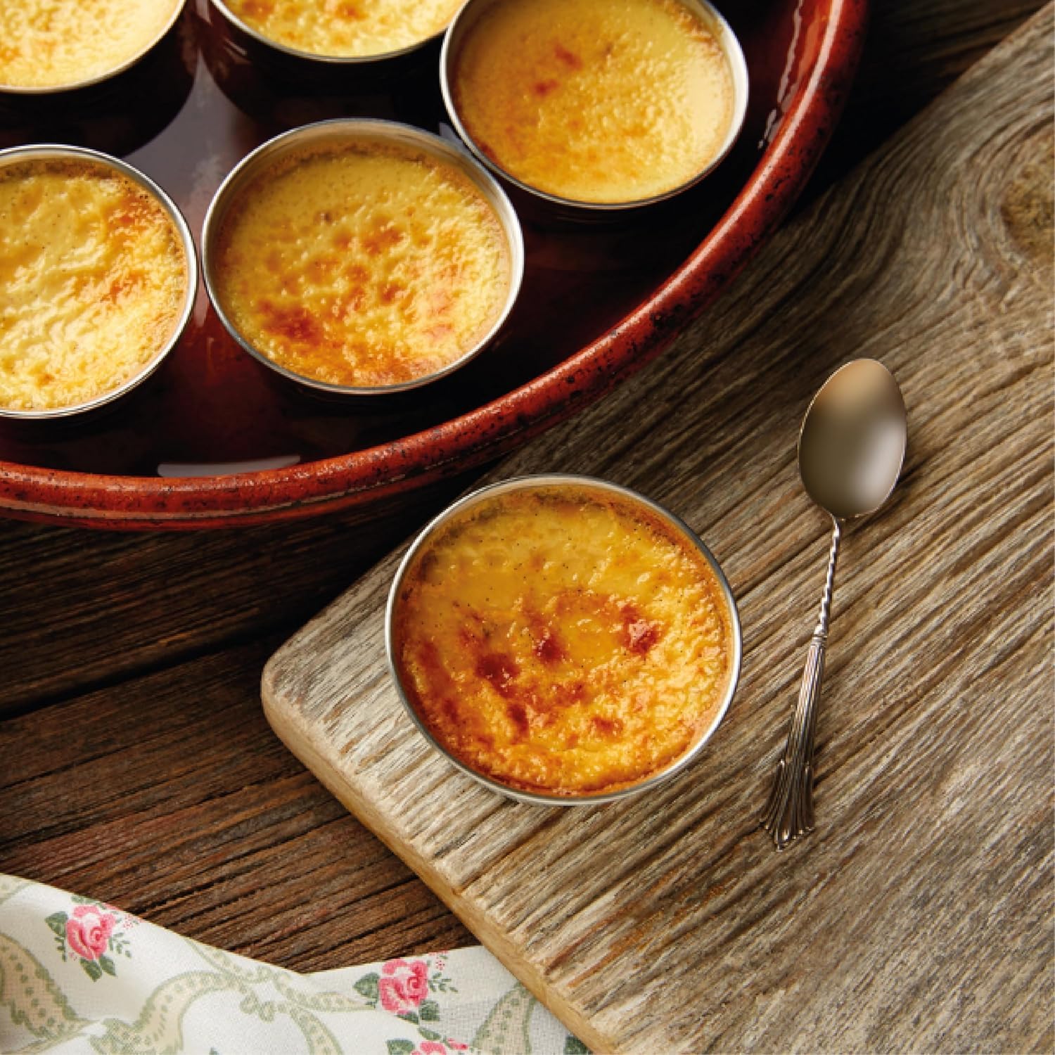 Space Home - 12 Stampini Flan 9 cm - Stampo Individuali per Budino - Stampo Panna Cotta In Acciaio Inossidabile - Stampi Individuali Muffin - Pirottini in Acciaio Individuale