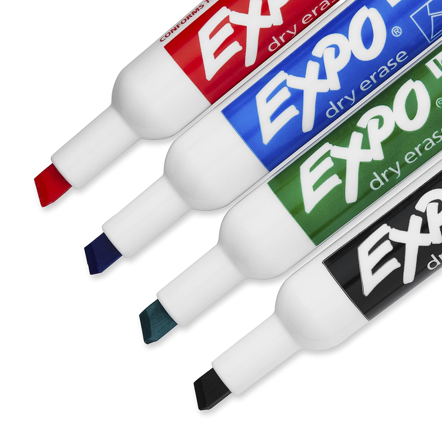 EXPO Low Odor Dry Erase Markers and Starter Kit - Chisel Tip, Assorted Colors, Eraser, and Cleaning Spray Included