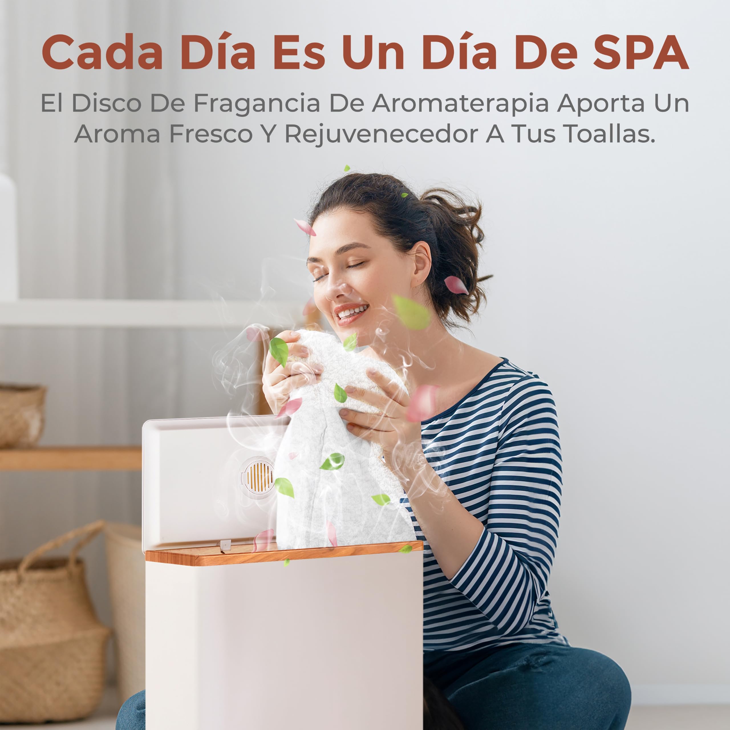 SereneLife calentador de toallas rectangular, Towel warmer, Spa, Calientatoallas electrico, Para baño, Apagado automatico, Portatil, Ideal para 2 toallas grandes, Mantas, Batas de baño, Pijamas