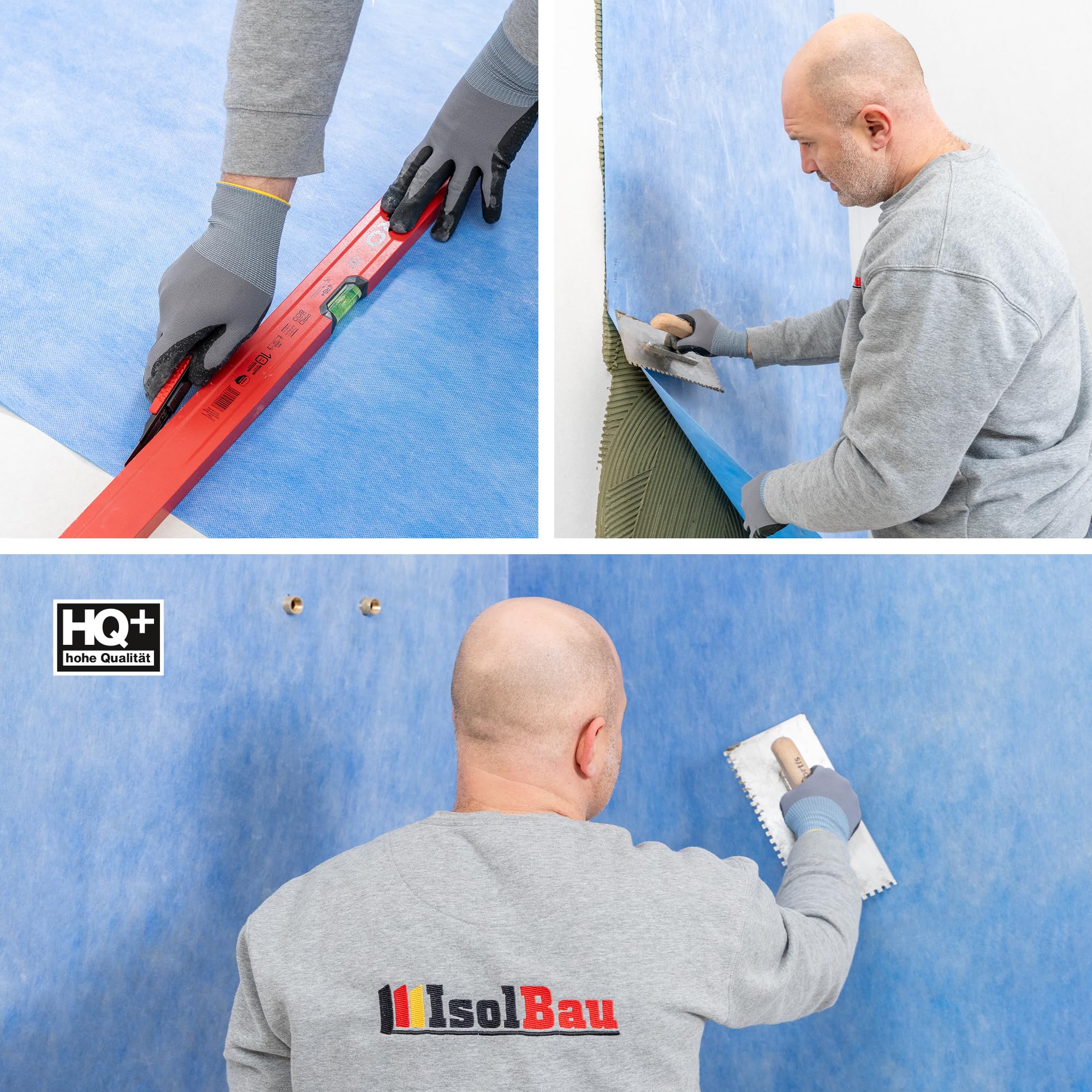 Isolbau Dichtset - Inkl. 1x Flüssigfolie (5,5 kg), 1x IsoGrund (1 L), 1x Dichtband (5 m), 1x Dichtbahn (1 m), 2x Innenecken, 1x Außenecken & 2x Manschetten - MPA