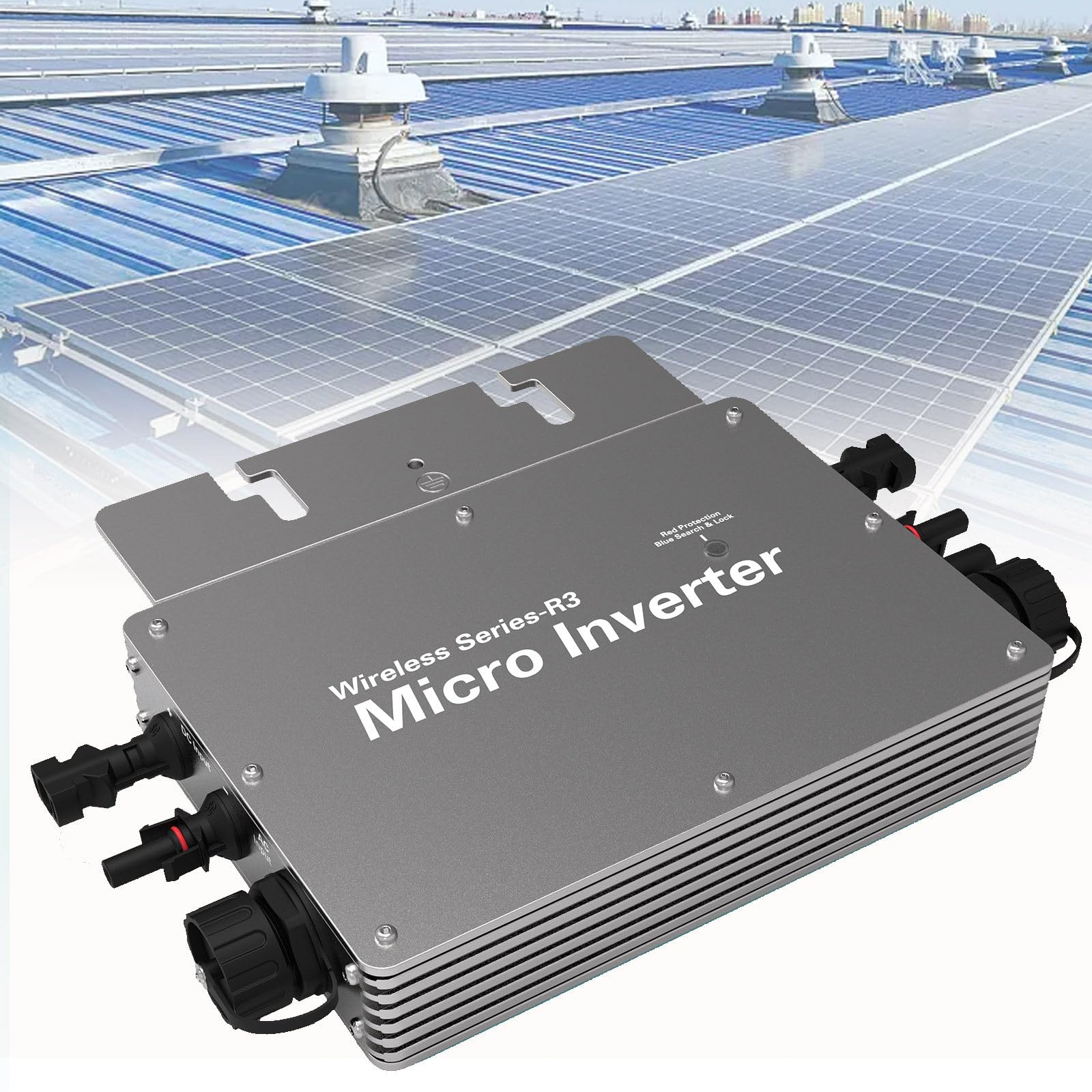 Mikroinwerter sieciowy o mocy 600W MPPT, aplikacją Wi-Fi Wodoodporny mikroinwerter DC na AC, mikroinwerter sieci słonecznej, automatyczna identyfikacja mikroinwertera inwertera mocy 120V 230V