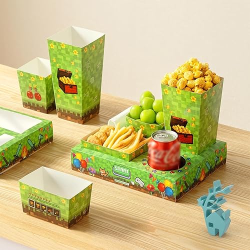 Miniatura 8 de Baffect Bandejas de aperitivos de noche de película, 120 unidades, incluye 20 bandejas de aperitivos de fiesta de sirena, 20 cajas de palomitas de