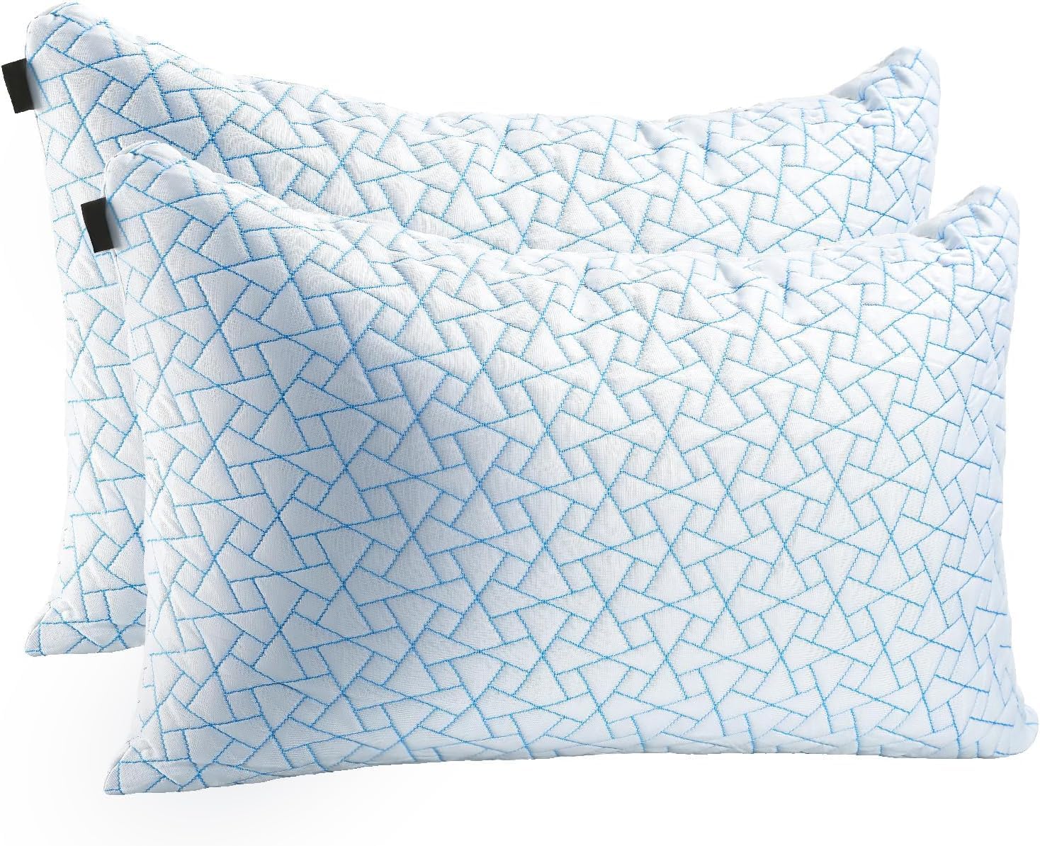 A-Pce Pillows 2 Pack (76x51cm) for All Sleepers, Hypoallergenic Microfiber-Filled Shredded Memory Foam Pillow, Adjustable Loft Hotel Pillows with Removable Pillowcase