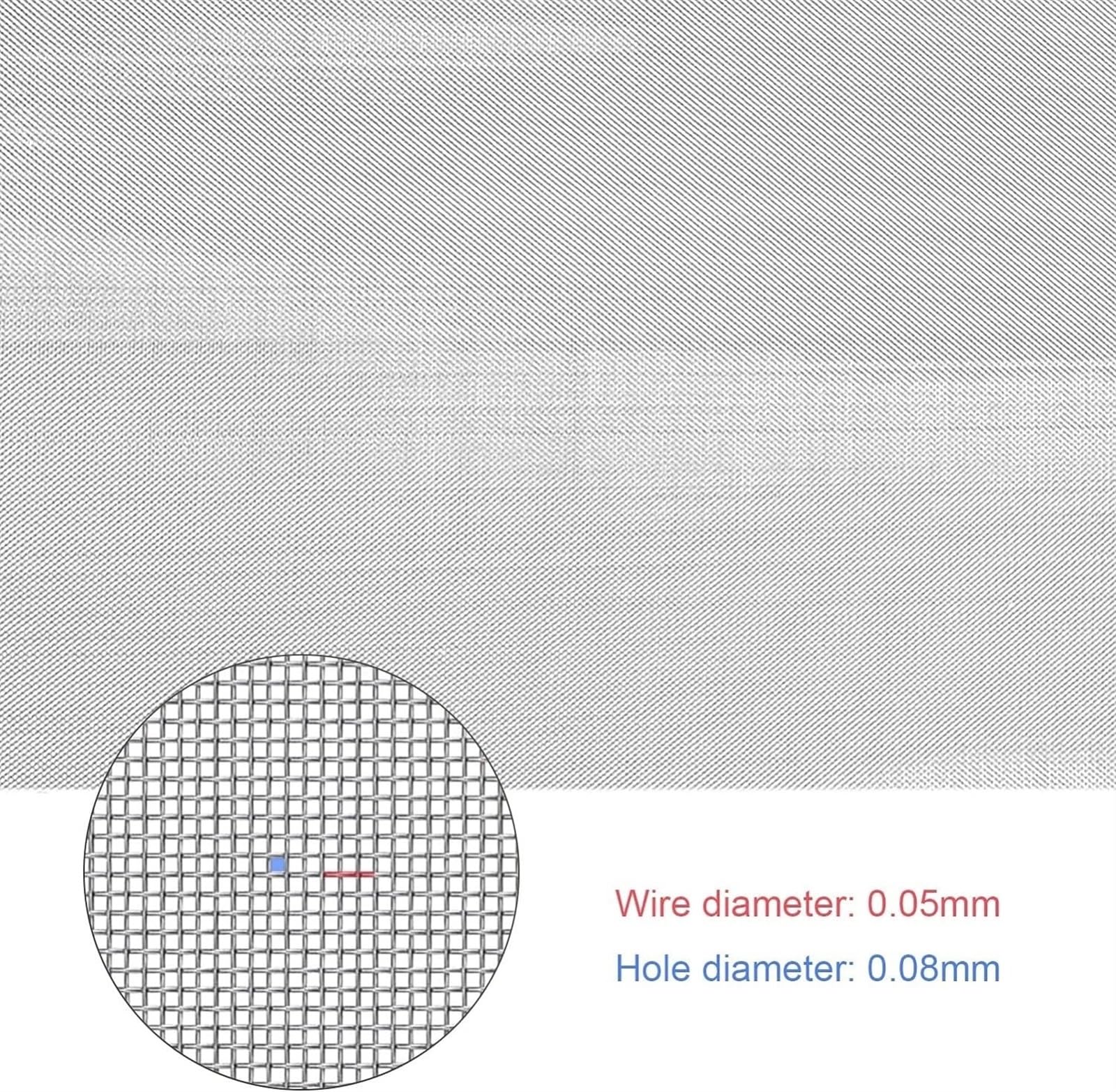 Malla de alambre de acero inoxidable 316 200, malla de 1 x 2 m, 1 x 5 m, 1 x 10 m, 1 x 15 m, tela de filtración de malla fina, ideal para filtrar y proteger