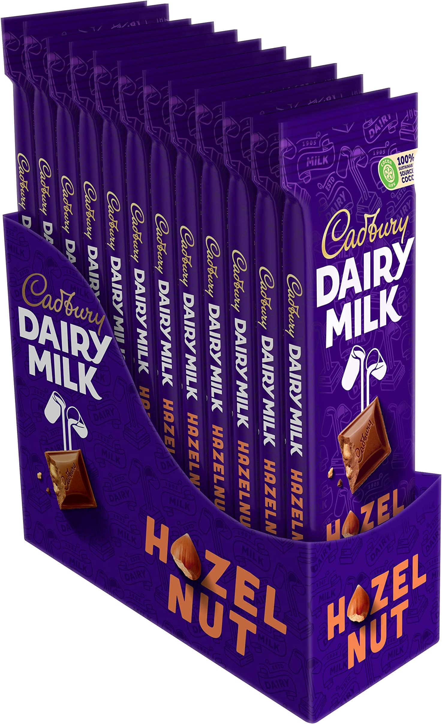 Cadbury Dairy Milk Hazelnut 12 x 90 Gm