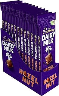 شكولاته كادبيري ديري ميلك بالبندق - 12 قطعة 85 جم