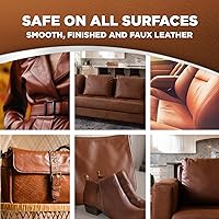 Vista 2 de Weiman Acondicionador y limpiador de cuero: restaura superficies, los protectores UV ayudan a prevenir grietas o decoloración de muebles, sofá