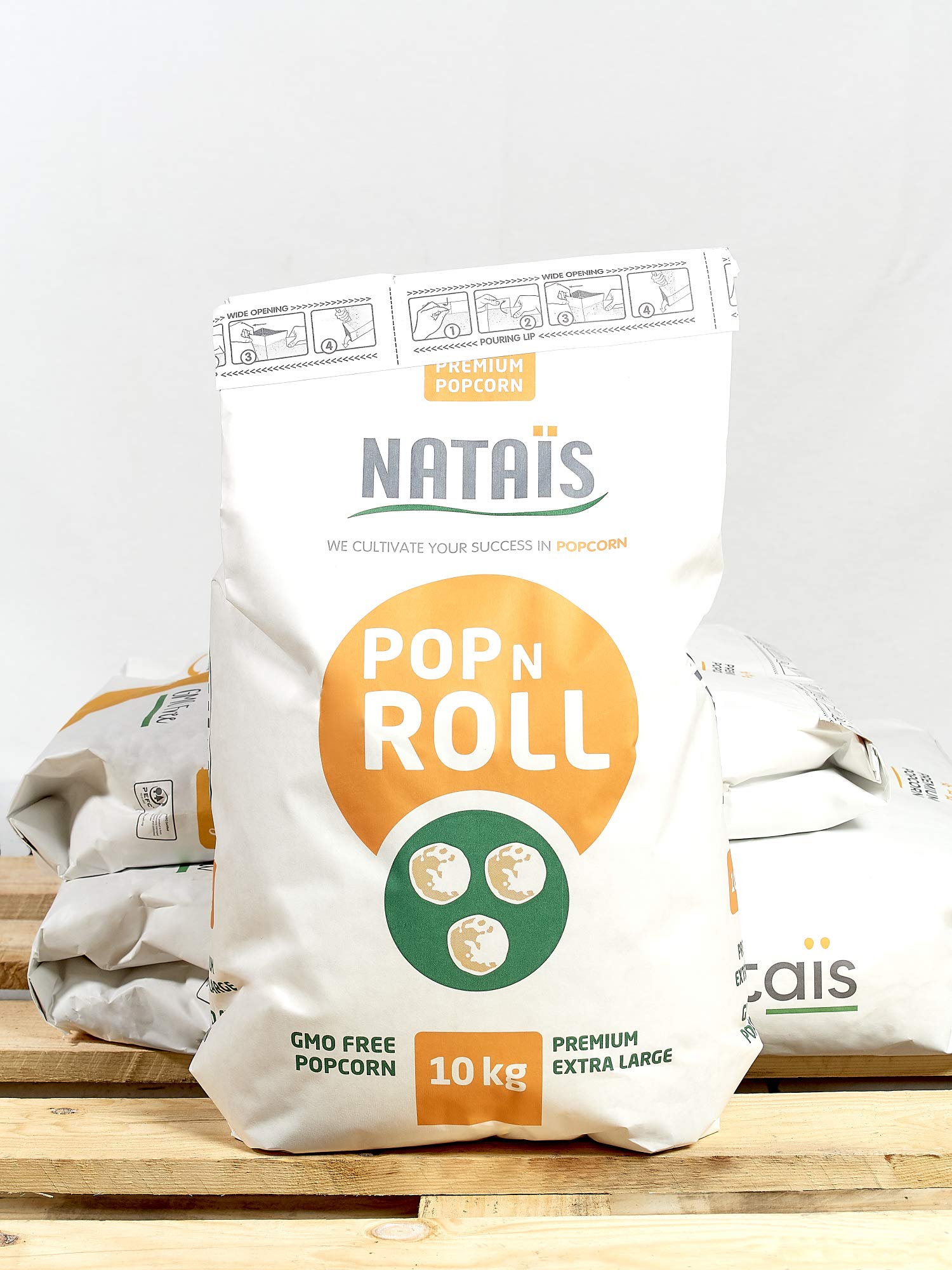 CININ – Maíz para palomitas dulces 10 kg | Grano de maíz especial para palomitas de caramelo y caseras - Gran Formato para Cine, Eventos y Hogar Listo para Preparar