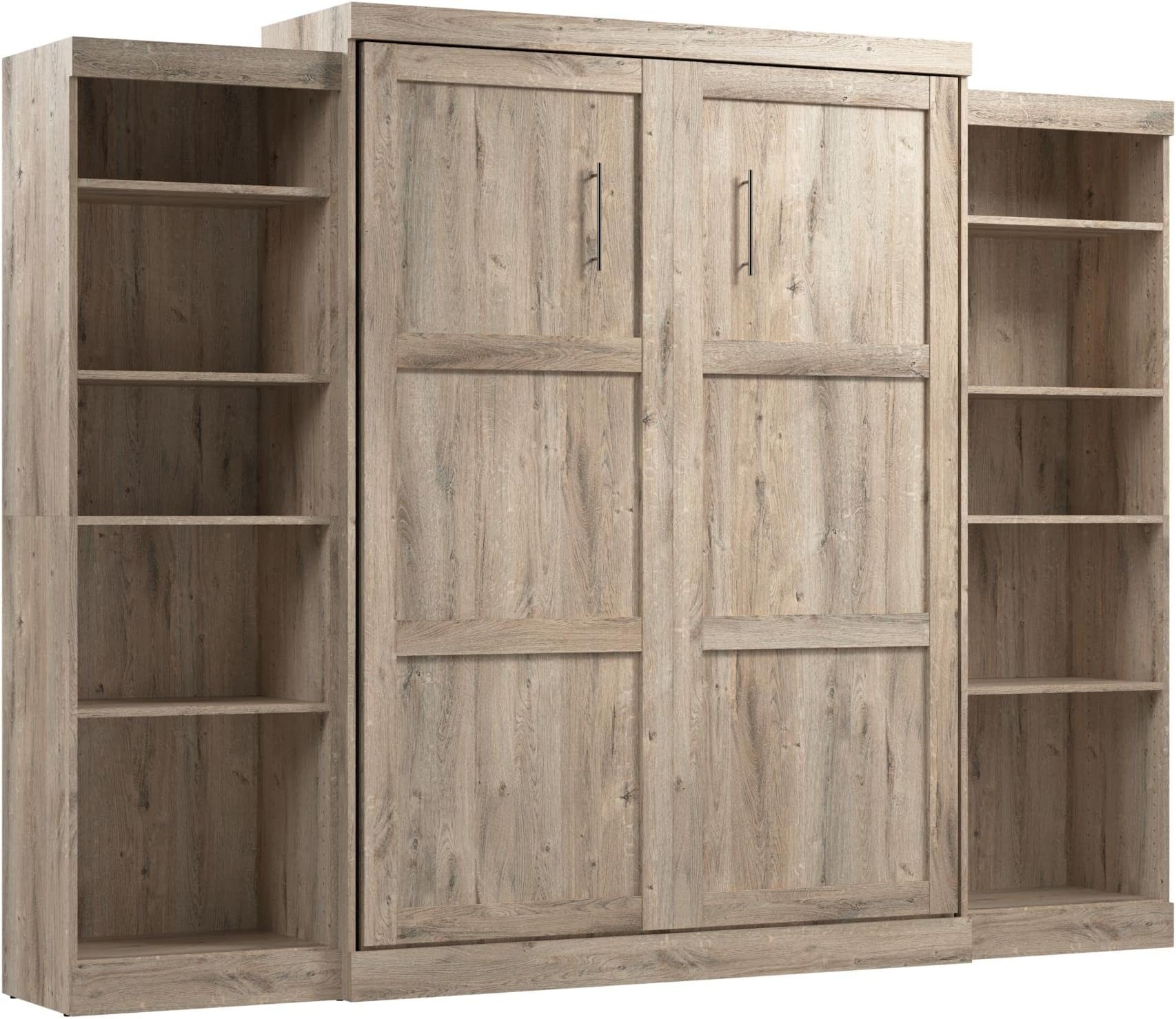 Queen Murphy Bed with Shelves