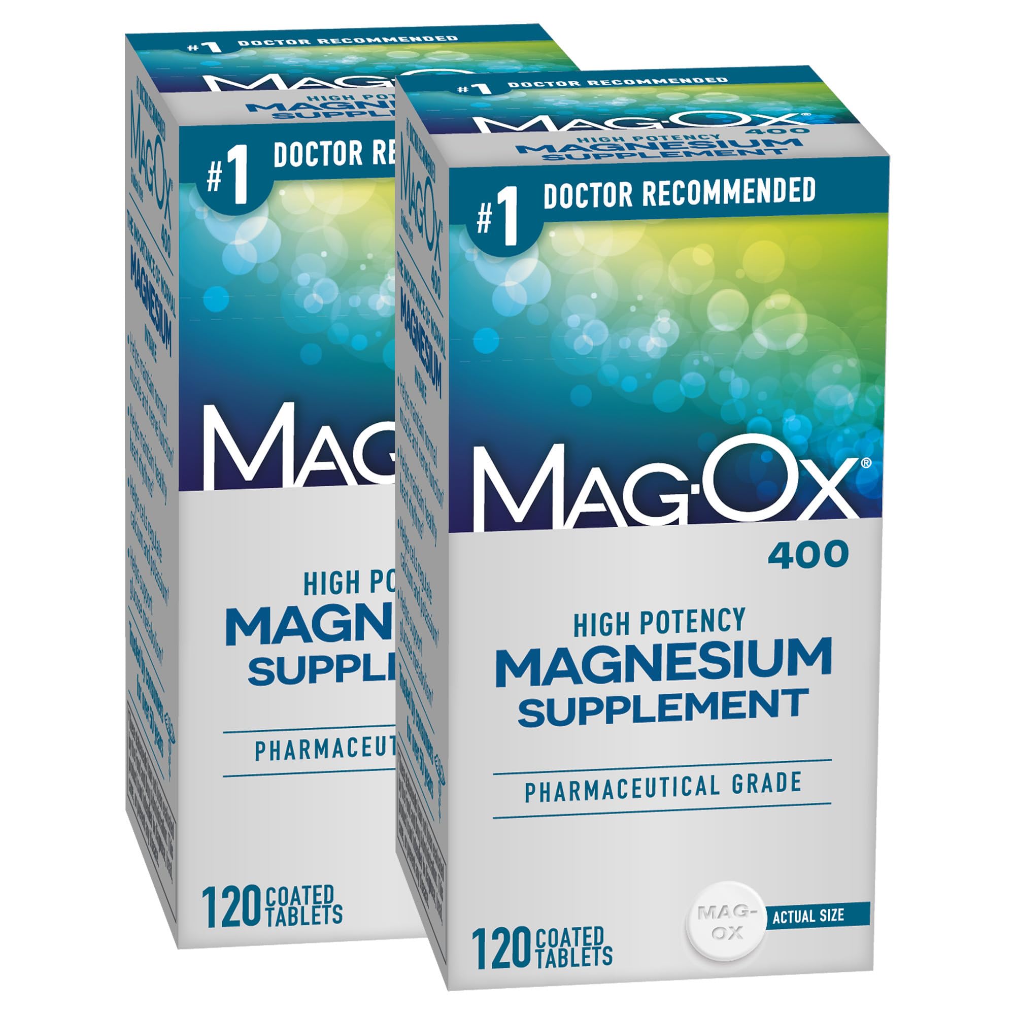 Mag-Ox High Potency Magnesium Supplement, Tablets, 120 Count, Pack of 2 120 Count (Pack of 2) Magnesium