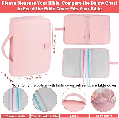 Bible Bag for Women with Shoulder Strap,Bible Carrying Case,Church Bag with Multiple Pockets for Bible Study Accessories