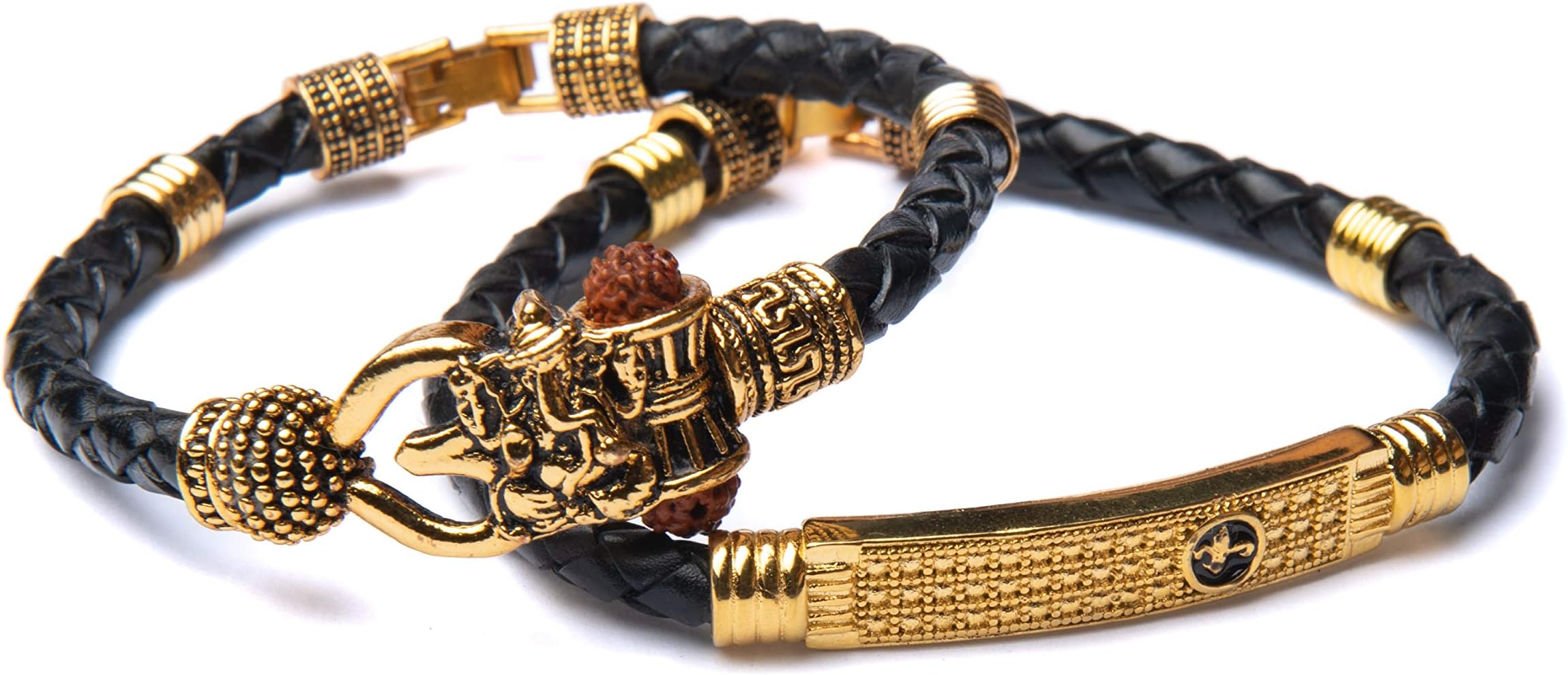 Shiv Bracelet Cuff Kada for men| Lord Shiva Bahubali Brass Bracelet for men| Religious Brass Shiv kada