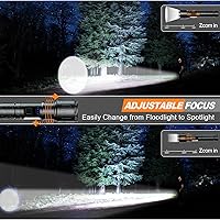 Vista 6 de Flashlights High Lumens Rechargeable- Super Bright Tactical Magnetic LED Flash Light with 8 Modes,COB Work Light,Waterproof,Power Handheld