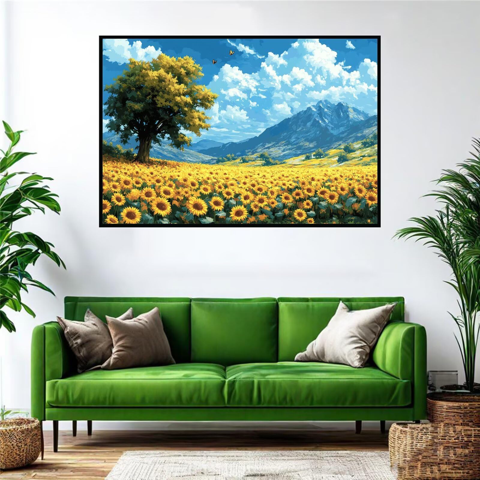 Puzzle krajobrazowe, 5000 elementów, dla dorosłych, klasyczne puzzle, słonecznik, Jigsaw, wyrafinowane, imponujące, edukacyjne, dla dzieci, drewniane puzzle, odpowiednie dla wszystkich grup wiekowych