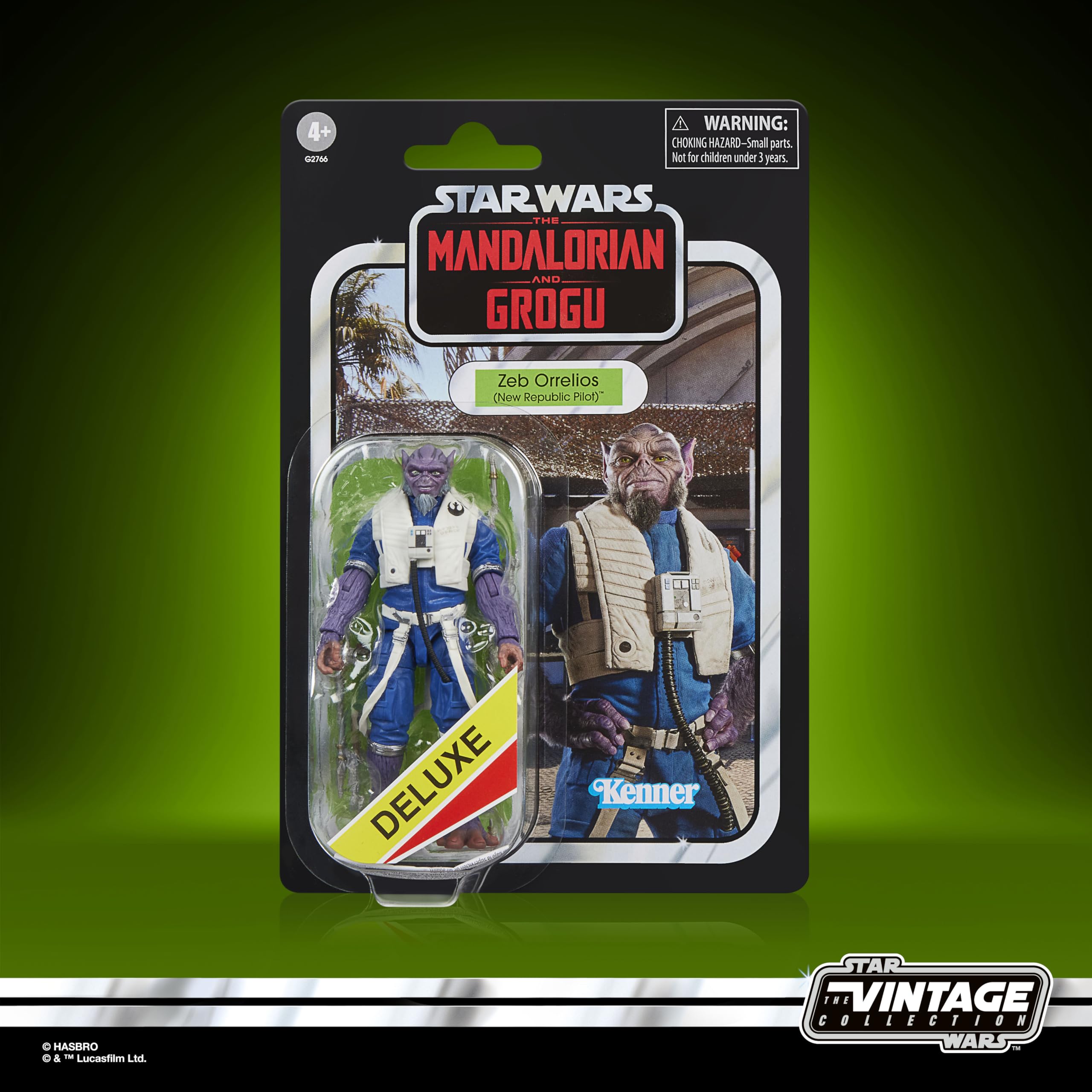 Star Wars La colección Vintage, Zeb Orrelios (Piloto de la Nueva República), The Mandalorian and Grogu, Figura Premium Coleccionable a Escala de 9,5 cm