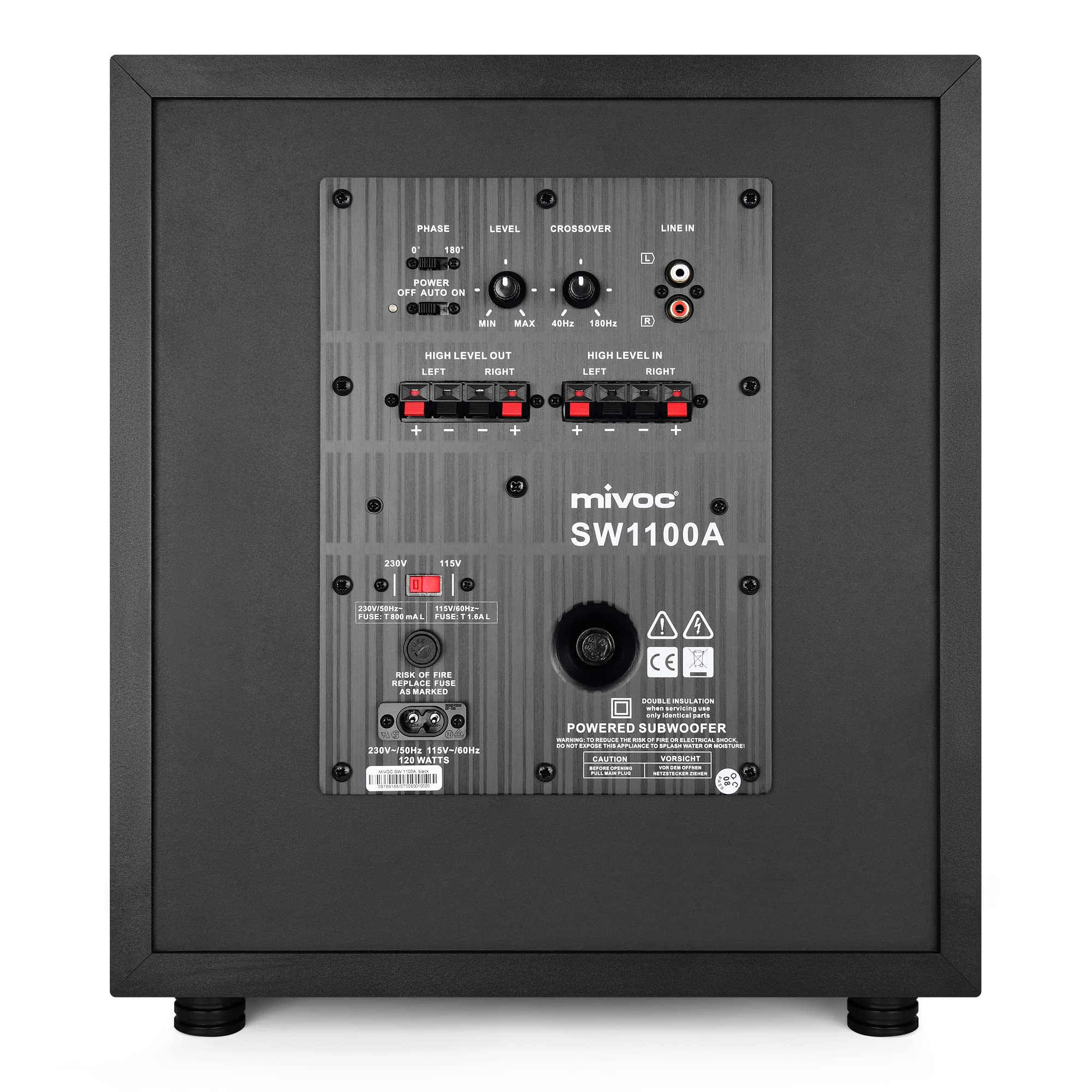 SW1100A schwarz, aktiver Subwoofer, Aktivsubwoofer - Preis-/Leistungssieger Audio Video Foto 10/2007 Testergebnis: 3,10 Hype 10 SW1100AII Heimkino Bass