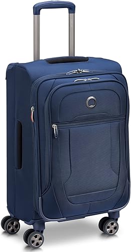 Miniatura 4 de DELSEY PARIS Helium DLX Softside - Maleta expandible con ruedas giratorias, Azul marino