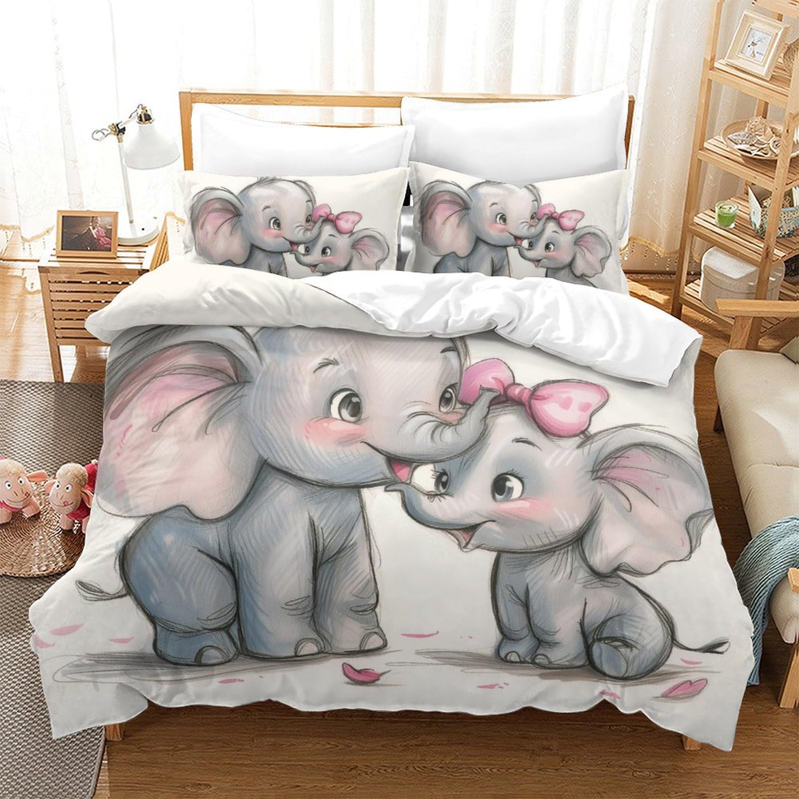 Housse de couette éléphant et fourmis King pour métamorphoser votre chambre