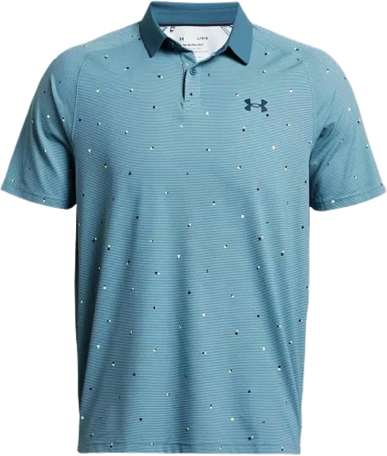 Under Armour Men's UA Iso Chill Printed Polo Shirt 1383159 (US, Alpha, Large, Regular, Regular, Static Blue - 414)