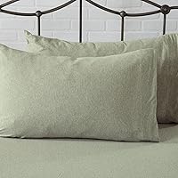 Vista 68 de Great Bay Home Cotton Jersey Knit Twin Sheet Set - Ultra-Soft, Stretchy, Heathered Melange Denim Blue Bed Sheets - Cozy, Soft T-Shirt Sheet &