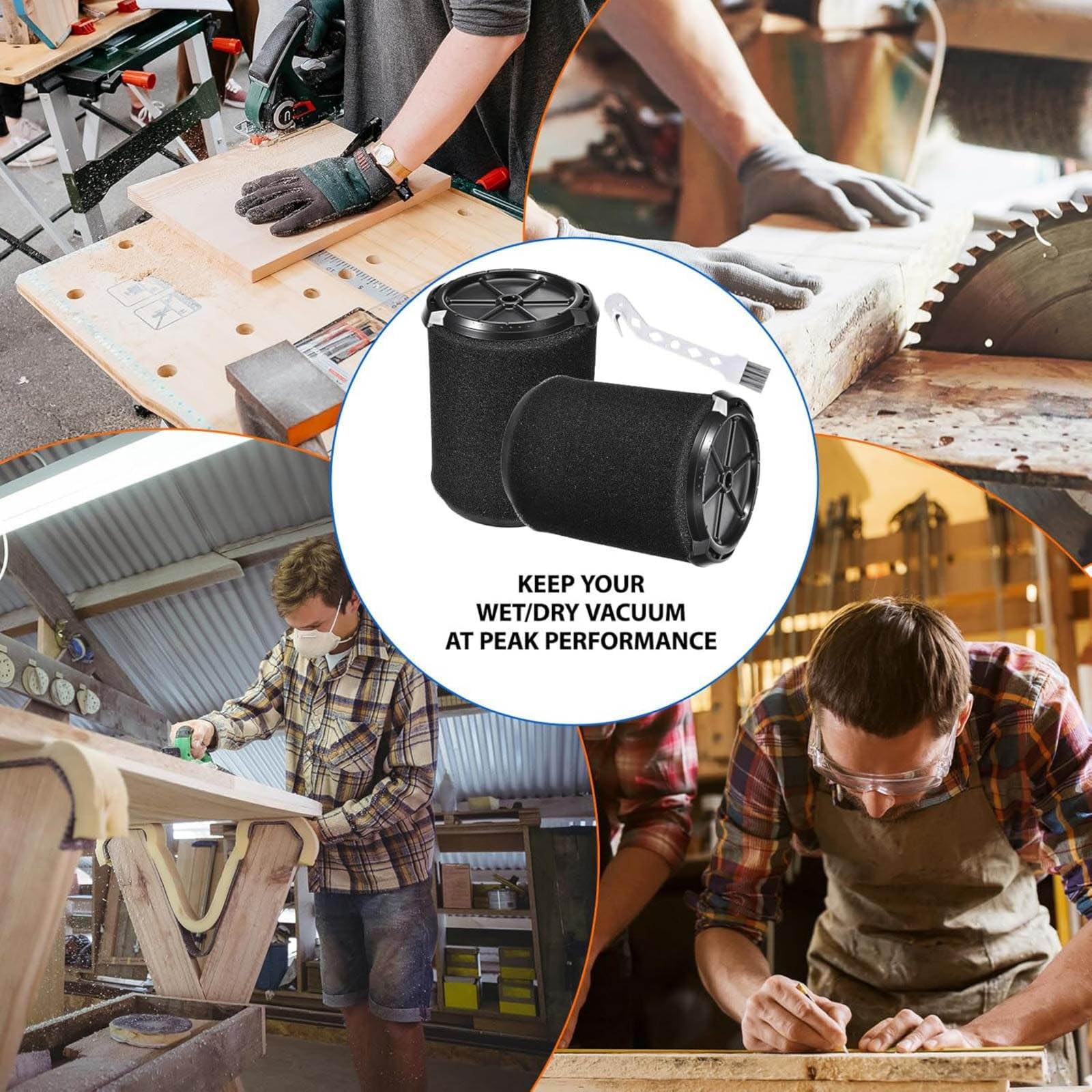 Filter Replacement for Ridgid VF7000 5-20 Gallon Wet Dry Vacuums