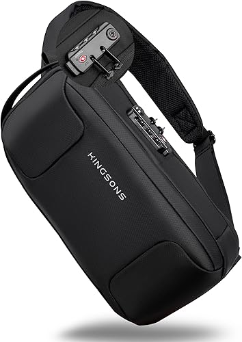 KINGSONS Bolso cruzado para hombres y mujeres, pequeño, cruzado, casual, de viaje, pequeño, deportivo, senderismo, ciclismo, día (azul claro),
