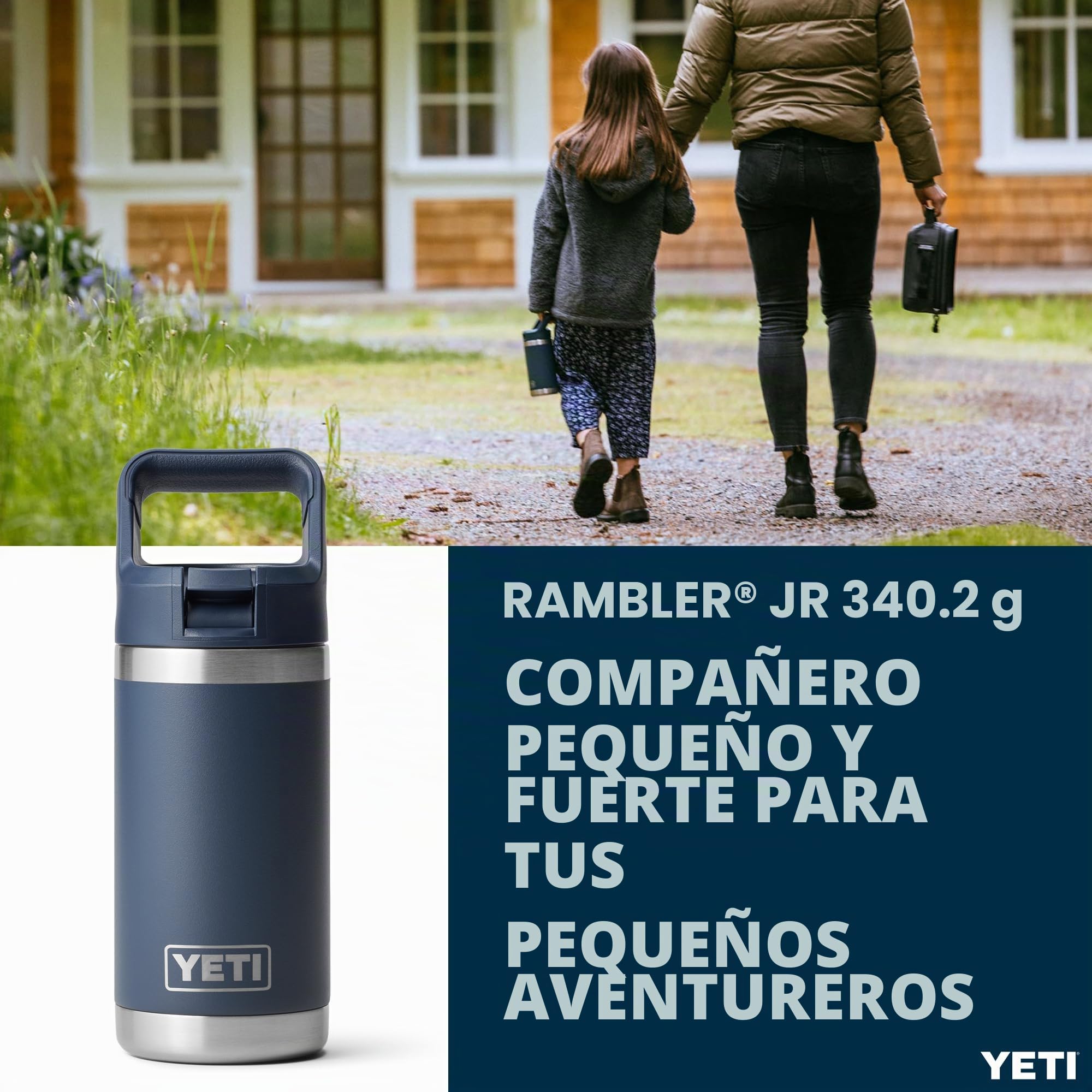 YETI Rambler Jr 12 oz (355 ml) Kids Water Bottle, Navy | Kids