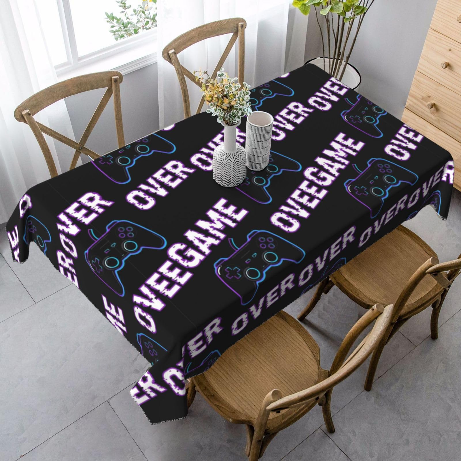 Nappe Game Over manette de jeu 137x183 pour protéger votre table de fête