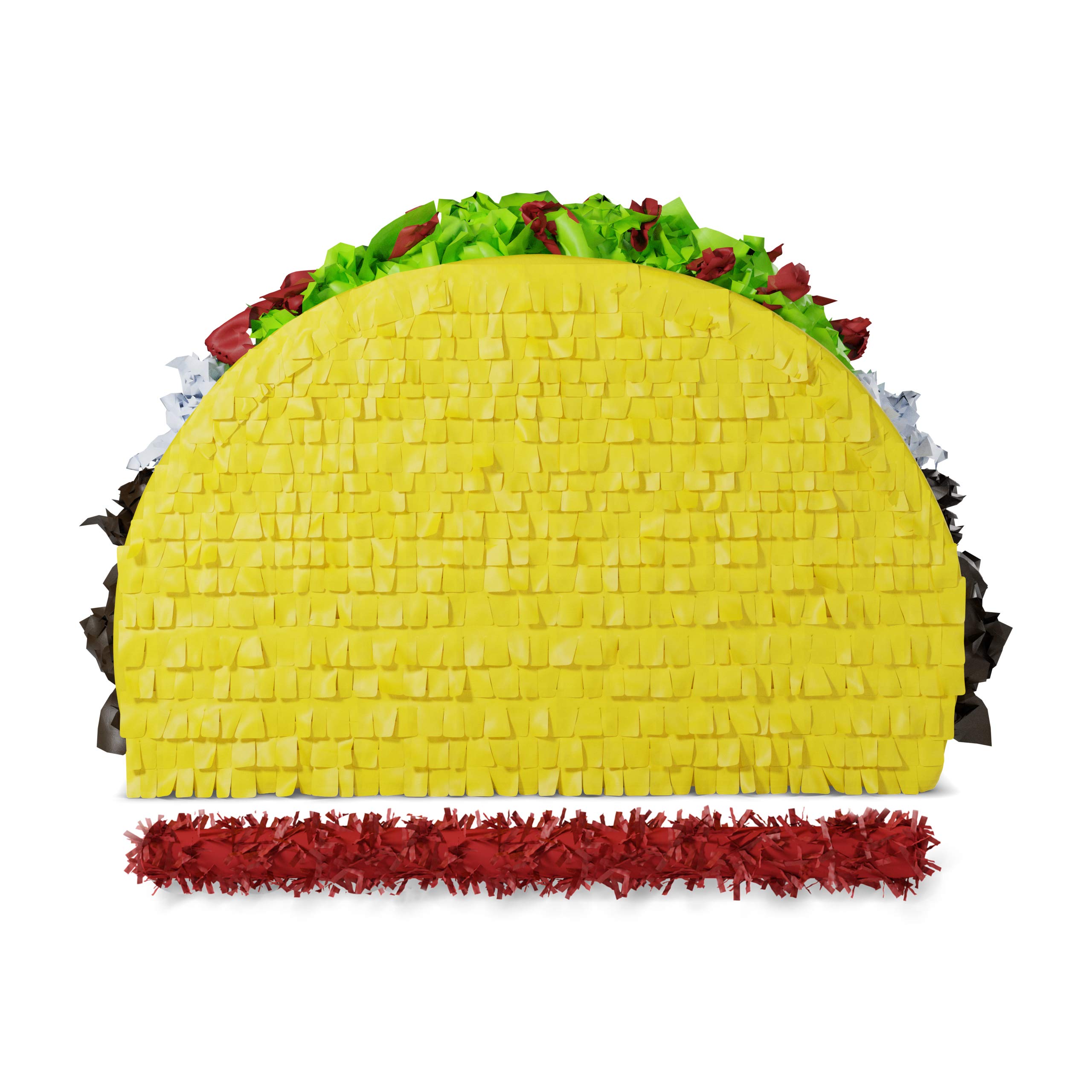 Jergrim Lot de 4 piñata Taco Tuesday 40,6 x 27,9 x 7,6 cm, idéales pour les fêtes taco, les décorations, les pinata d'anniversaire, les fêtes mexicaines, Cinco de Mayo, convient pour bonbons/dragées