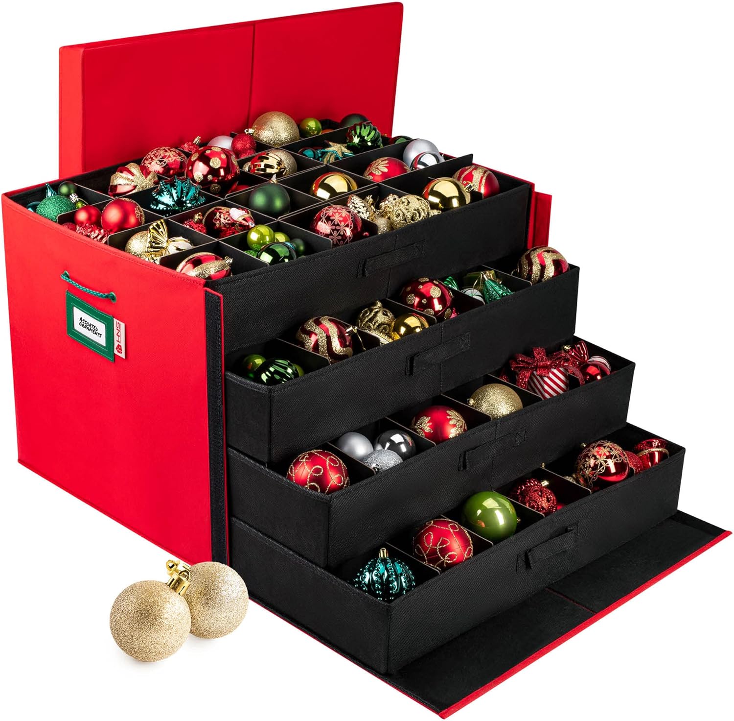 HOLDN’ STORAGE Christmas Ornament Storage Container Box