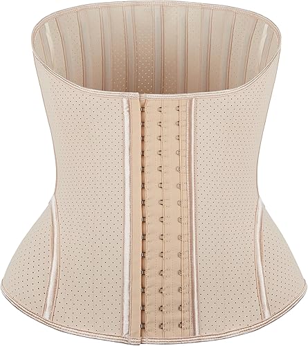 Latex Waist Trainer For Women - Black Underbust Corset Top - Waist Cincher Shapewear - Body Shaper