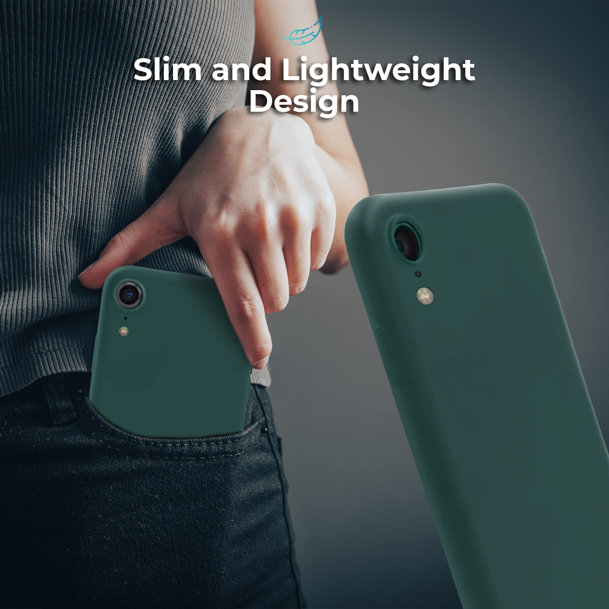 Moozy Lifestyle. Cover per Samsung A52s 5G e Samsung A52, Verde Scuro - Custodia in Silicone