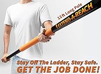 Vista 2 de Kit de lavado de ventanas de 5 a 12 pies y ventilador de techo flexible con poste de extensión (alcance de más de 20 pies), herramienta de limpieza