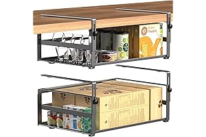 DOLALIKE Under Desk Shelf Storage Basket