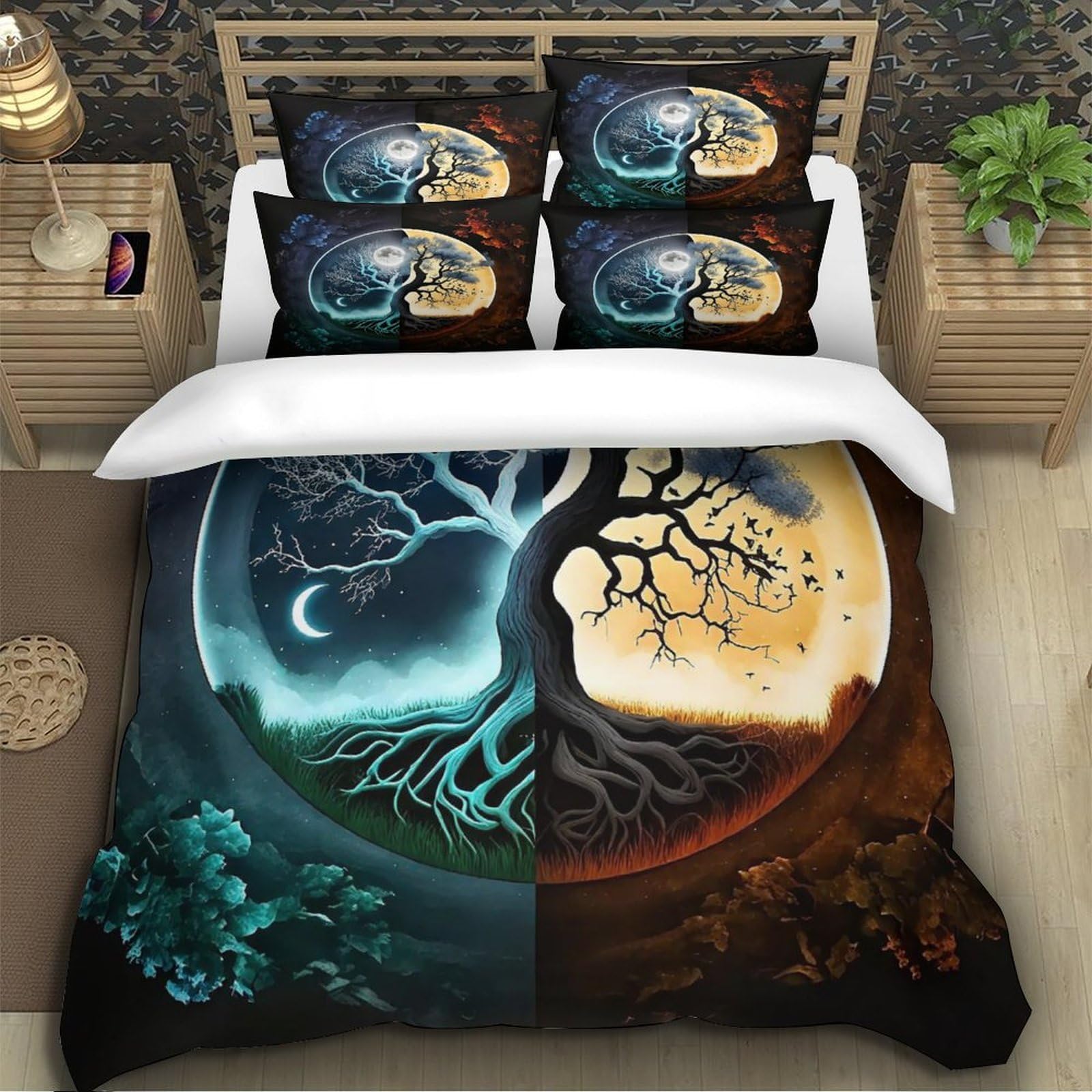 Lit Tai Chi en microfibre 140x200cm pour transformer l'ambiance zen d'une chambre d'enfant