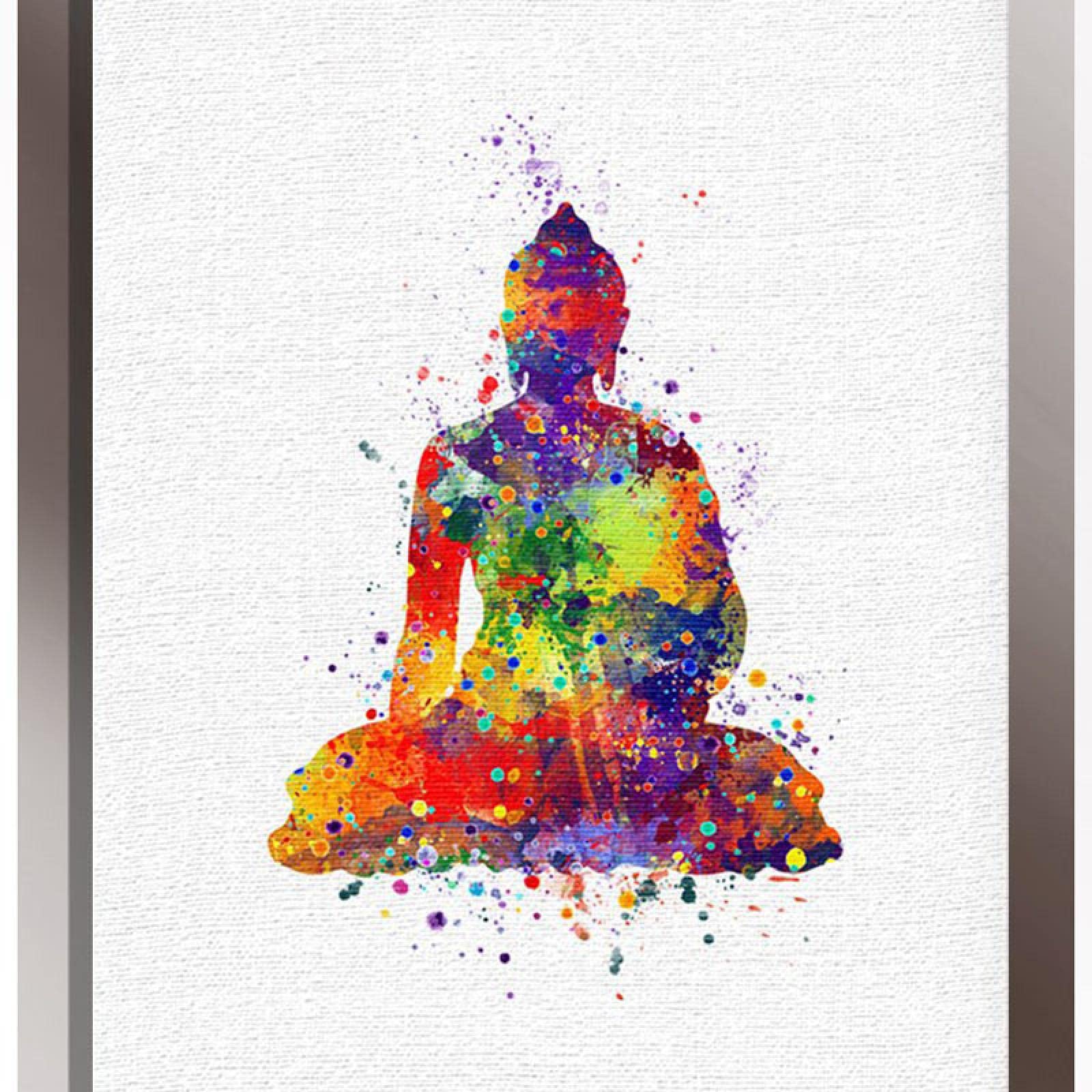 Amazon.co.jp: 仏アート水彩画プリントキャンバス絵画壁アート現代抽象 