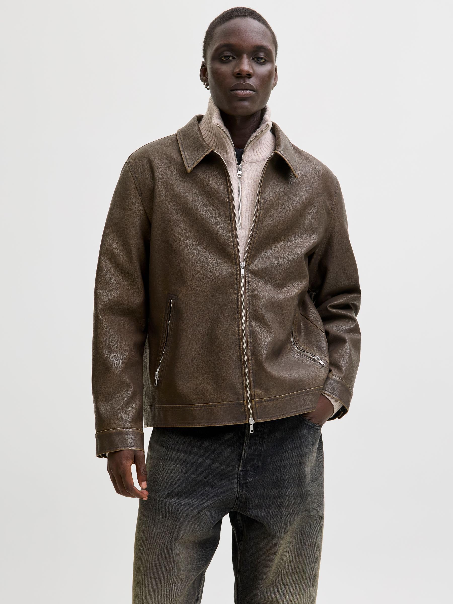 JACK & JONES Jjecasablanca Pu Jacket Noos Jjecasablanca Pu Jacket Noos Hombre (Pack de 1)