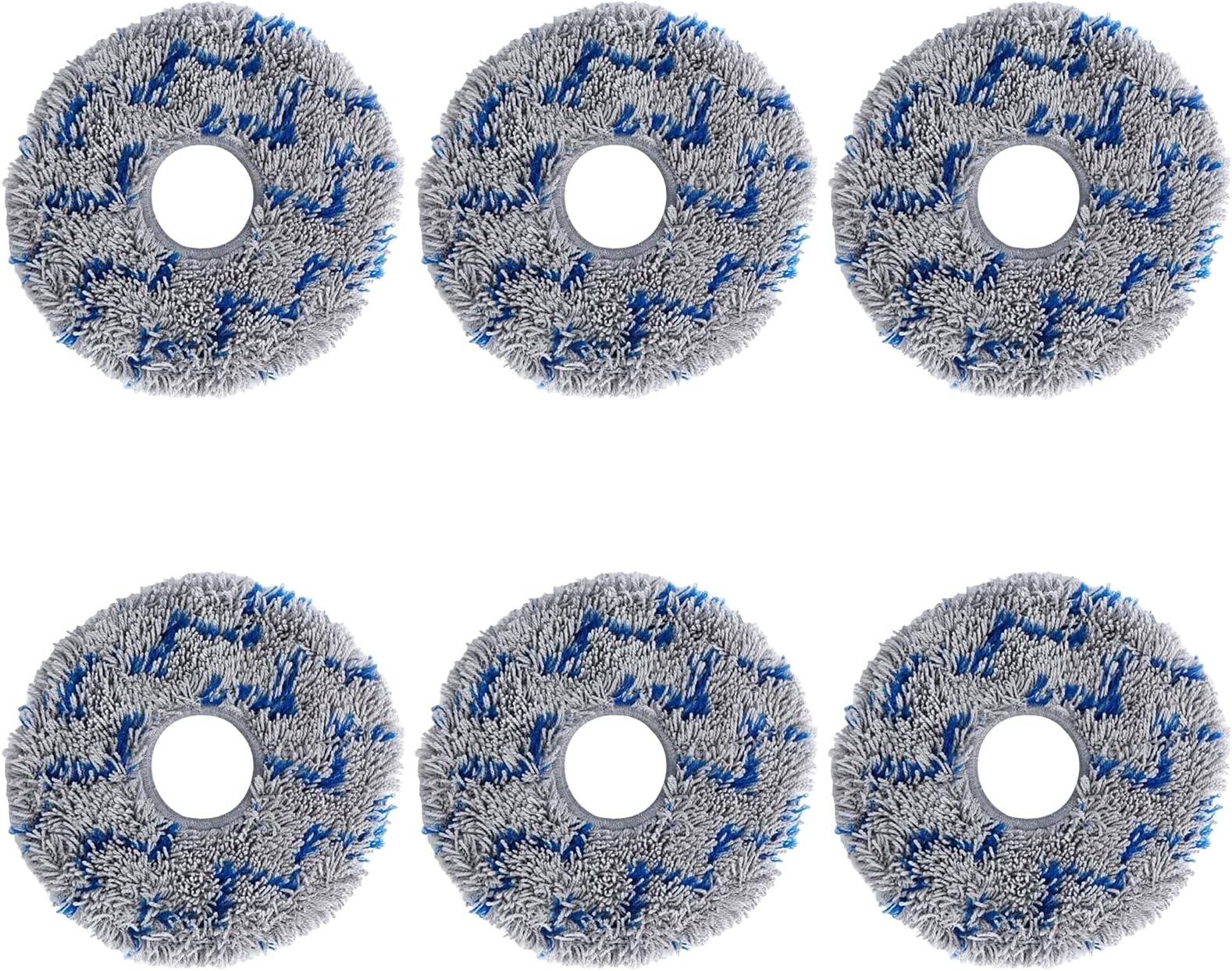 kingseaReplacement Washable Mop Pads Compatible with ECOVACS DEEBOT OZMO X1 Omni/ X1 Turbo, 6 Cleaning Mop Cloth