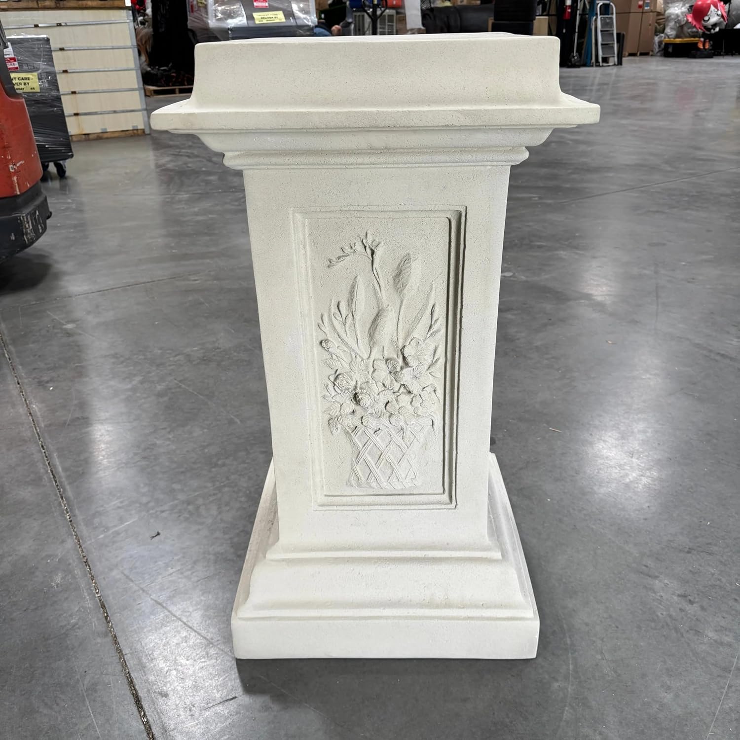 LM Treasures Spring Stone Finish Base Pedestal Statue Resin Display Prop Home Decor