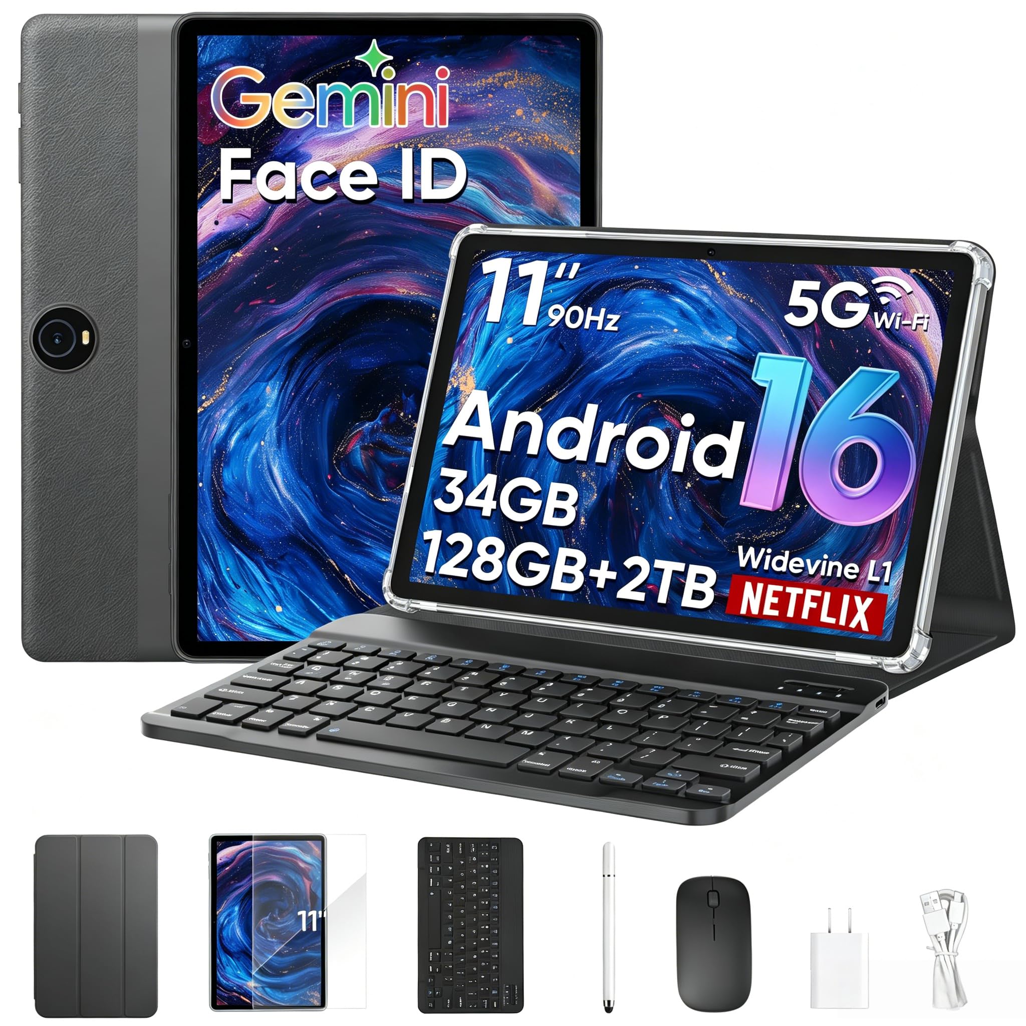 ◆Android 16 タブレット ◆ Amazon.com : Android 16 Tablet 11 inch Tablets with Keyboard, 34GB
