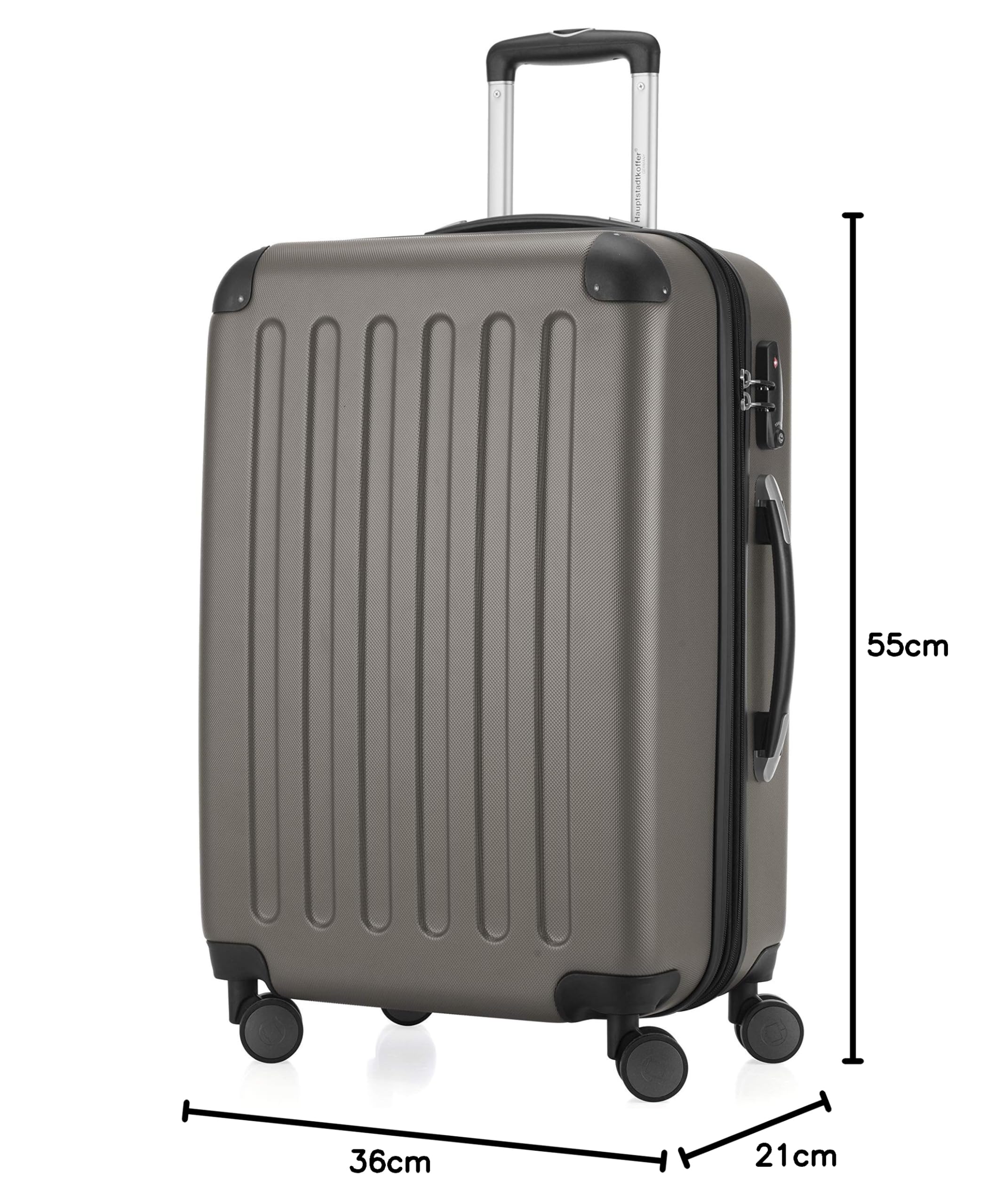 HAUPTSTADTKOFFER - Spree - Maleta rígida, Trolley expandible, Equipaje de Viaje, 4 Ruedas Dobles, TSA, 65 cm, 74 litros, Champán — view 143
