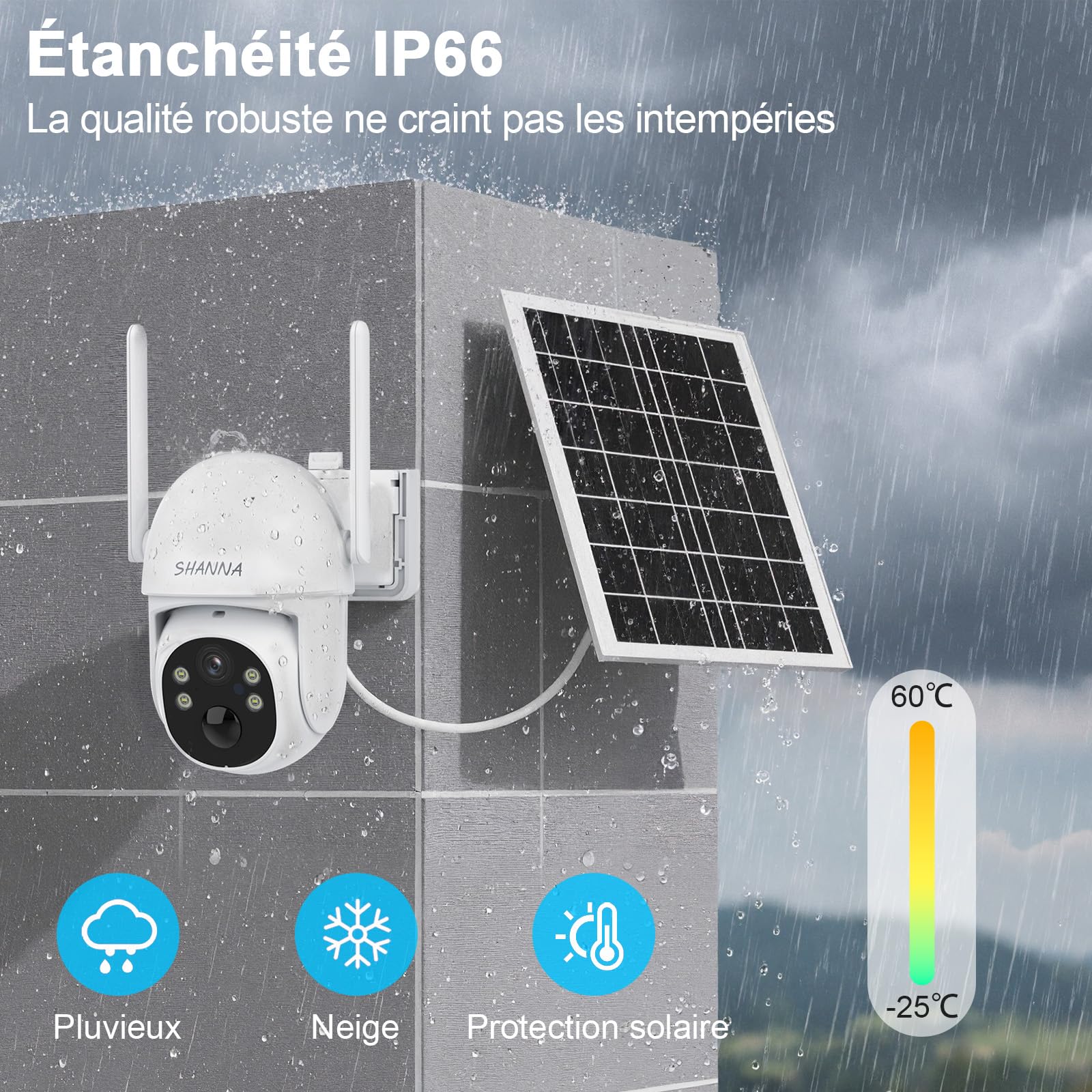[Données illimitées gratuites à vie]Camera 4G Solaire Exterieur,2K Camera Solaire 4G Carte eSIM,Camera de Surveillance sans internet avec Batterie7800mAh,Vision Nocturne Couleur,Suivi Automatique,IP66