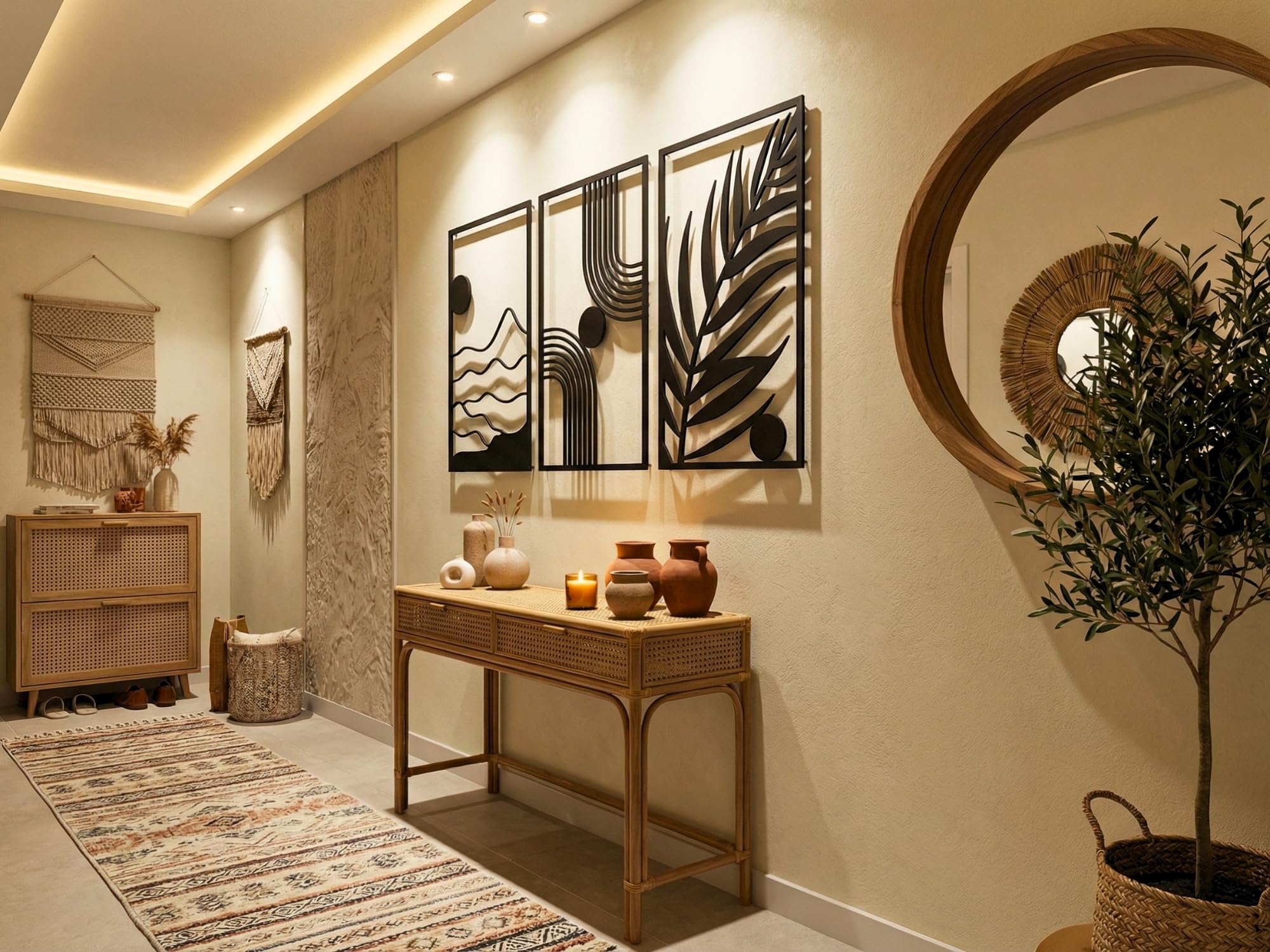 VAILLA Decorazione da parete a forma di corpo femminile, Arte sensuale, Quadro moderno soggiorno, 3D Murali in legno, Decorazioni moderni muro per salotto, camera da letto (Boho 11)