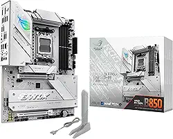 ASUS Placa mãe ROG Strix B850-A Gaming WiFi AMD AM5 B850 ATX 14+2+2 estágios de energia, DDR5 AEMP, LAN 2,5G, WiFi 7 com Q-Antenna, 4X M.2, PCIe® 5.0, USB 20Gbps Type-C, AI Networking II, ASUS AI