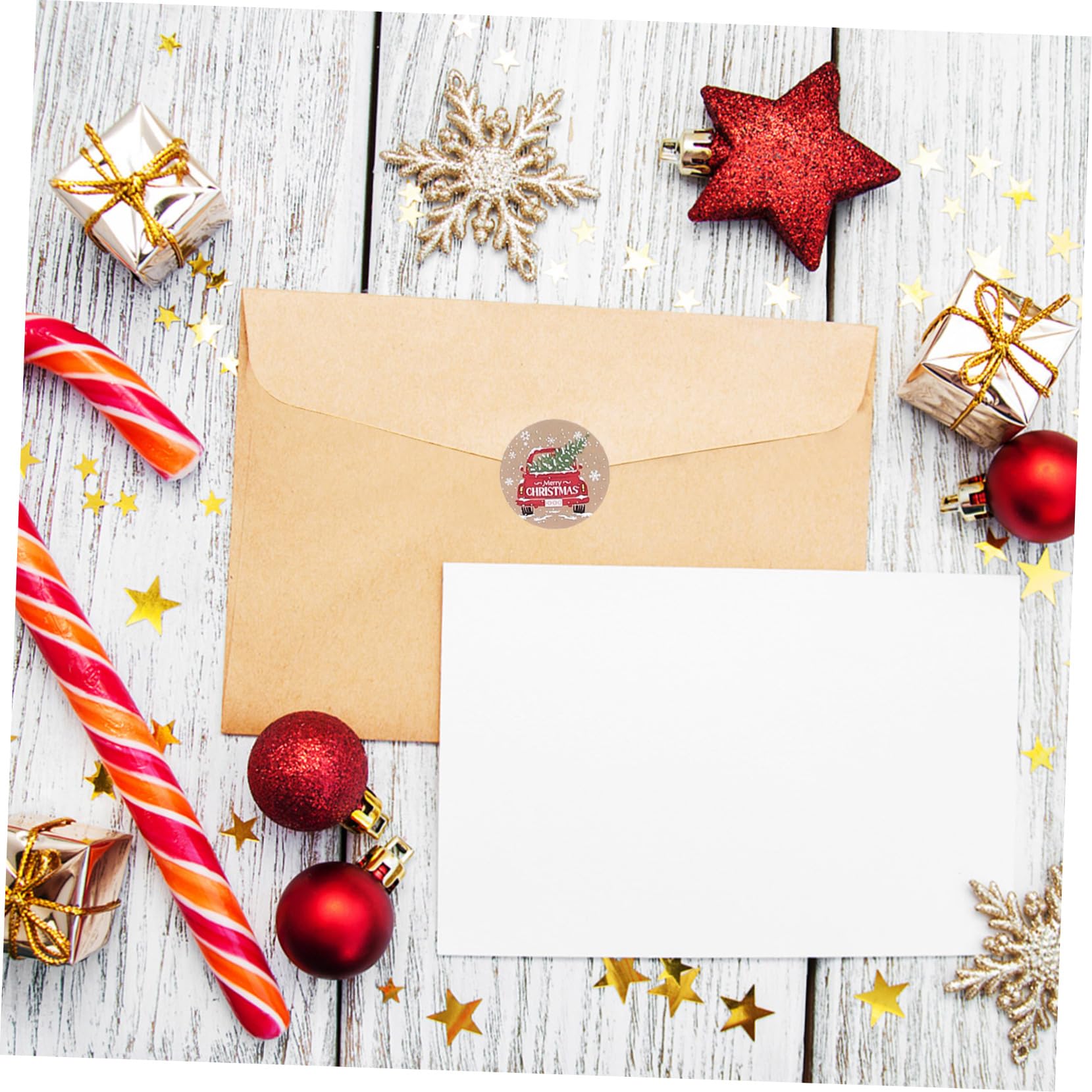 SHINEOFI 15 Etichette Adesive Natalizie Multifunzionali Di Stickers Per Scatole e Decorazioni Adesivi Per Regali e Confezioni Resistente e Facile Da Applicare Per Card Buste e
