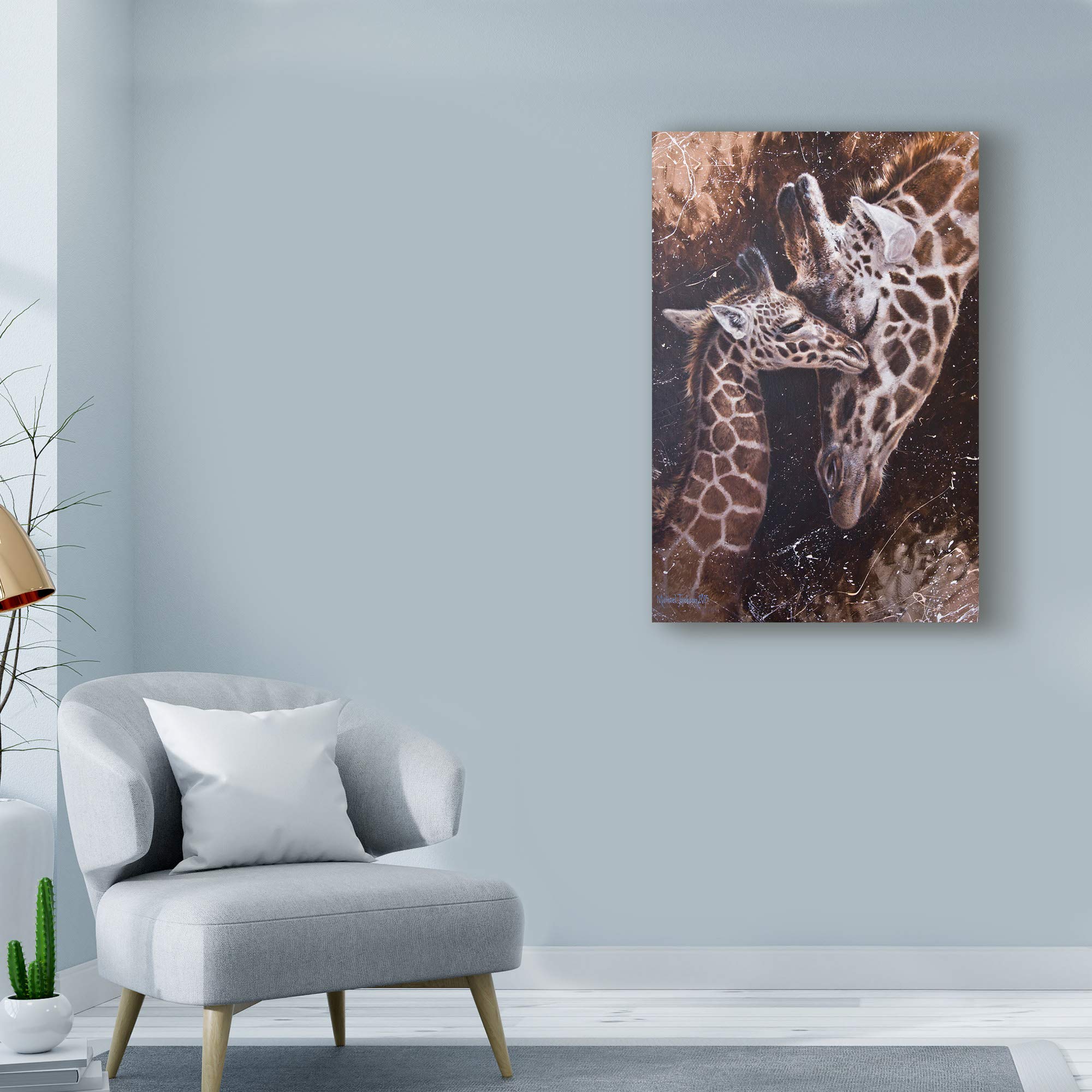 Amazon.com: Trademark Fine Art Baby Giraffes by Michael Jackson