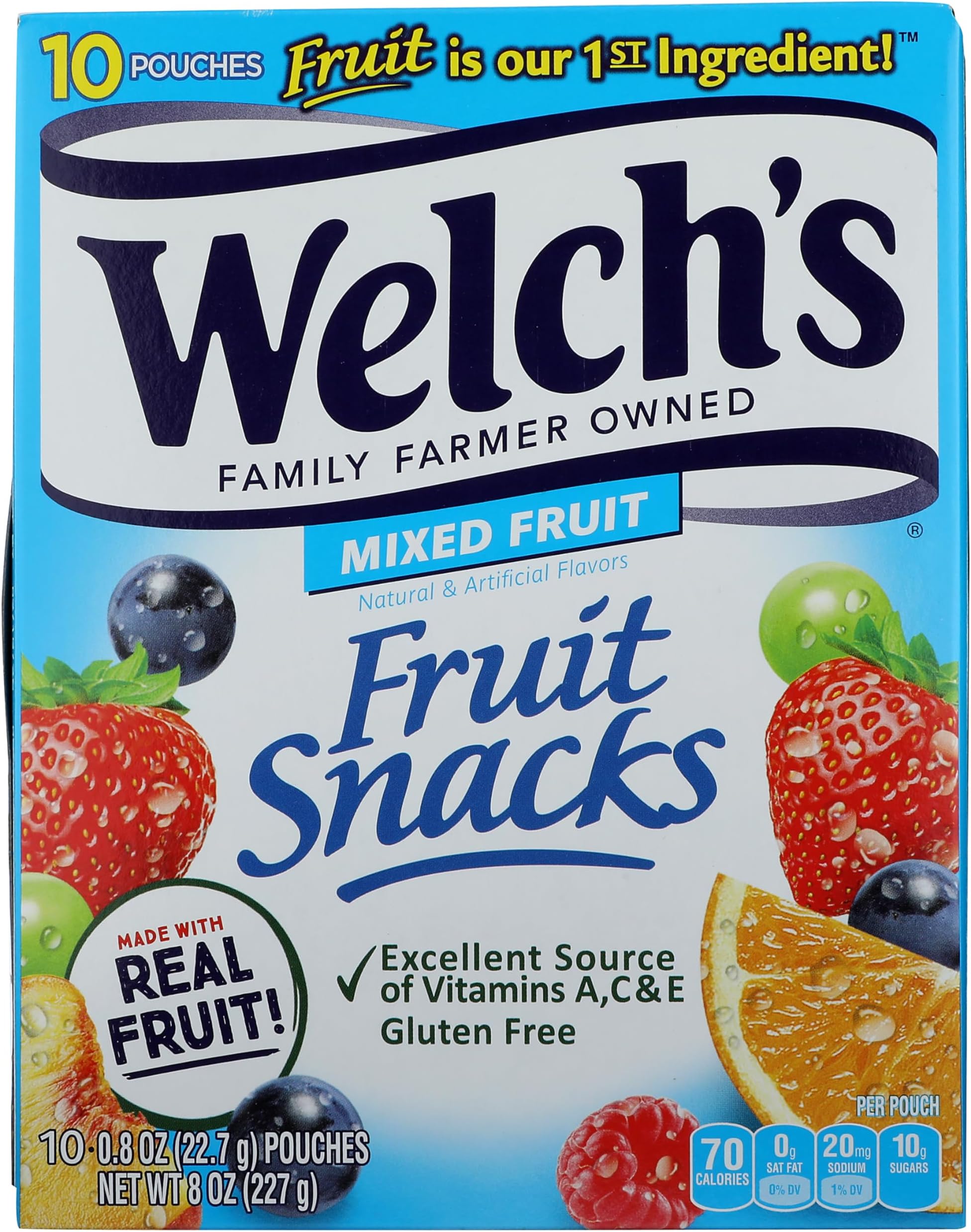 Welch's, Mixed Fruits Mixed Fruits Fruit Snacks Pouches, 8 Ounce