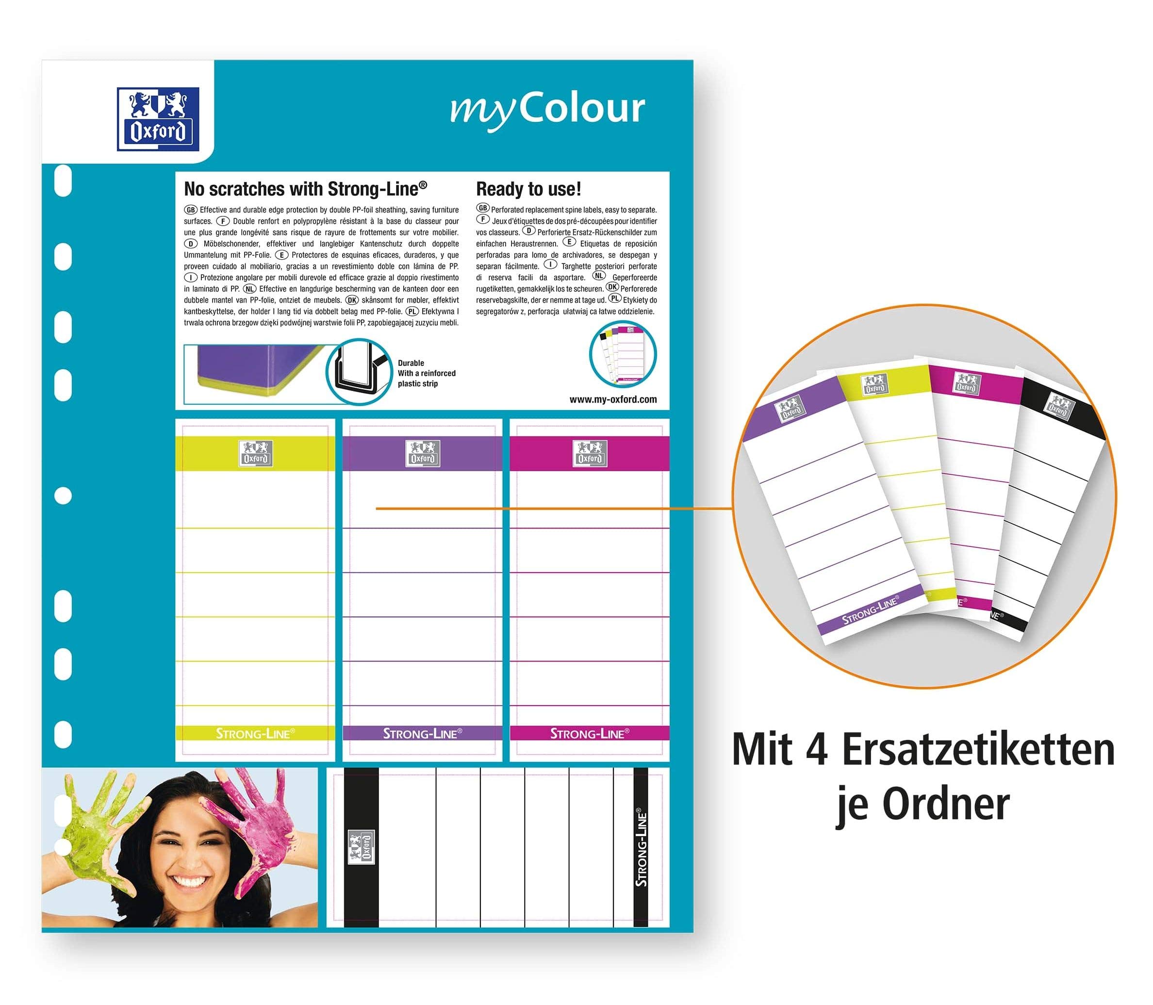 Segregator myColour 10 sztuk 8 cm szerokości DIN A4 dwukolorowy czarny i biały