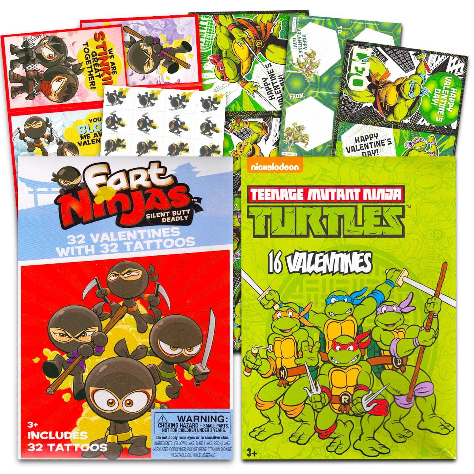 Teenage Mutant Ninja Turtles Valentines Cards 48pc Tmnt Valentine Cards ...